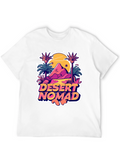 Desert Nomad Graphic Tee - Black Cotton T-Shirt