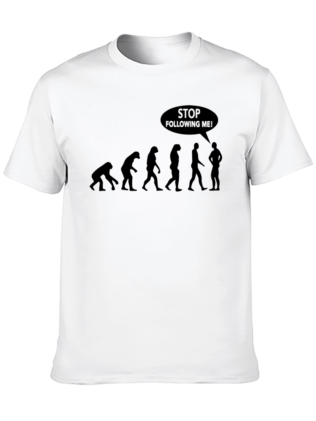 Evolution Stop Following Me! Black T-Shirt
