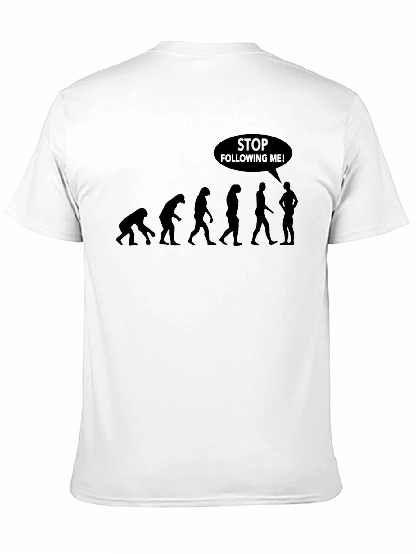 Evolution Stop Following Me! Black T-Shirt