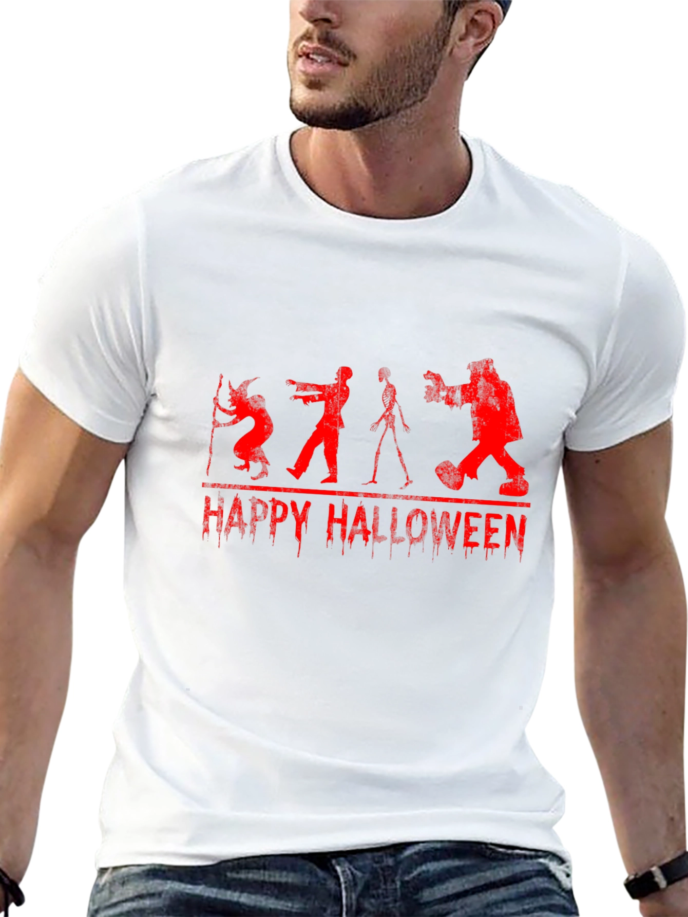 Happy Halloween Zombie Evolution Graphic T-Shirt