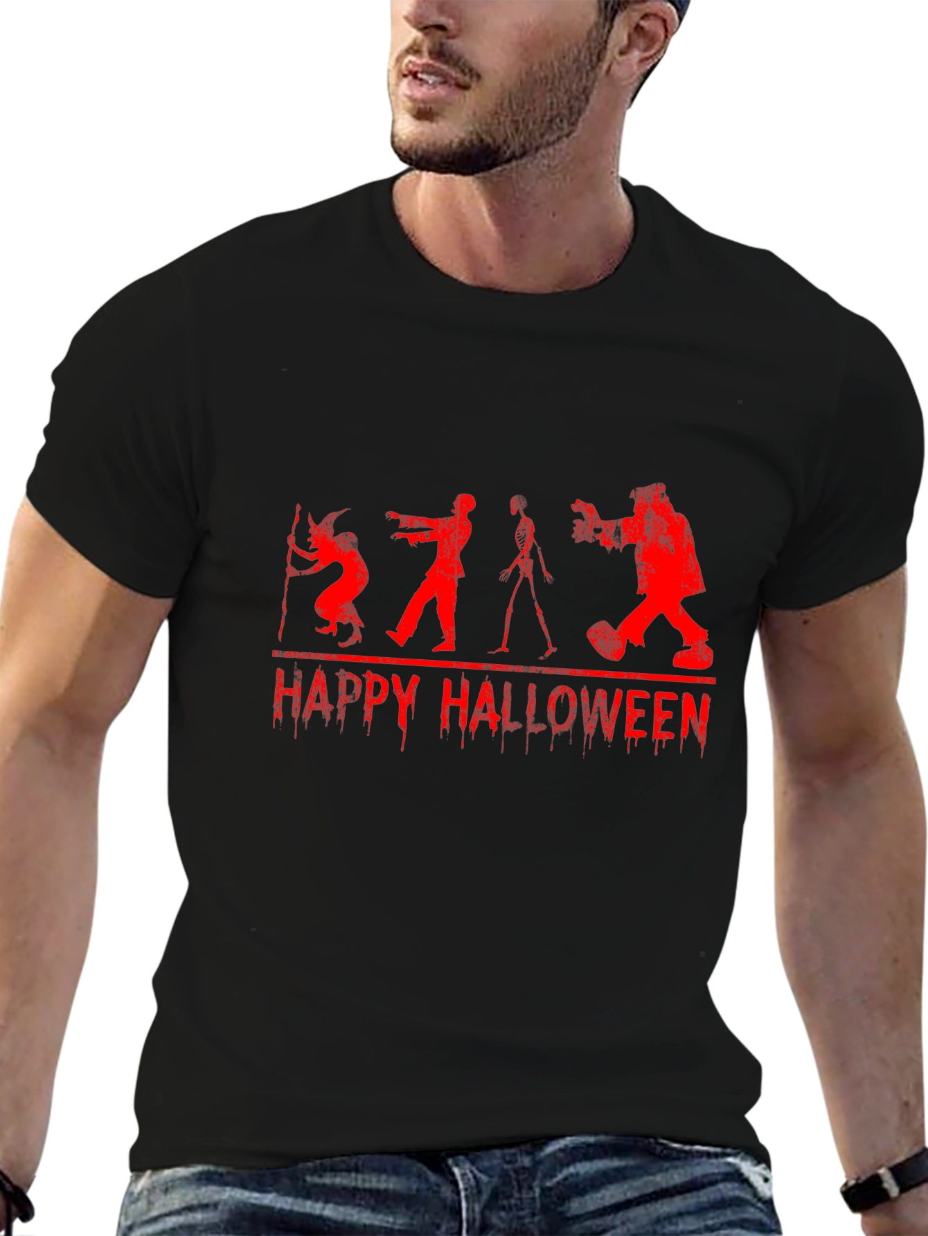 Happy Halloween Zombie Evolution Graphic T-Shirt