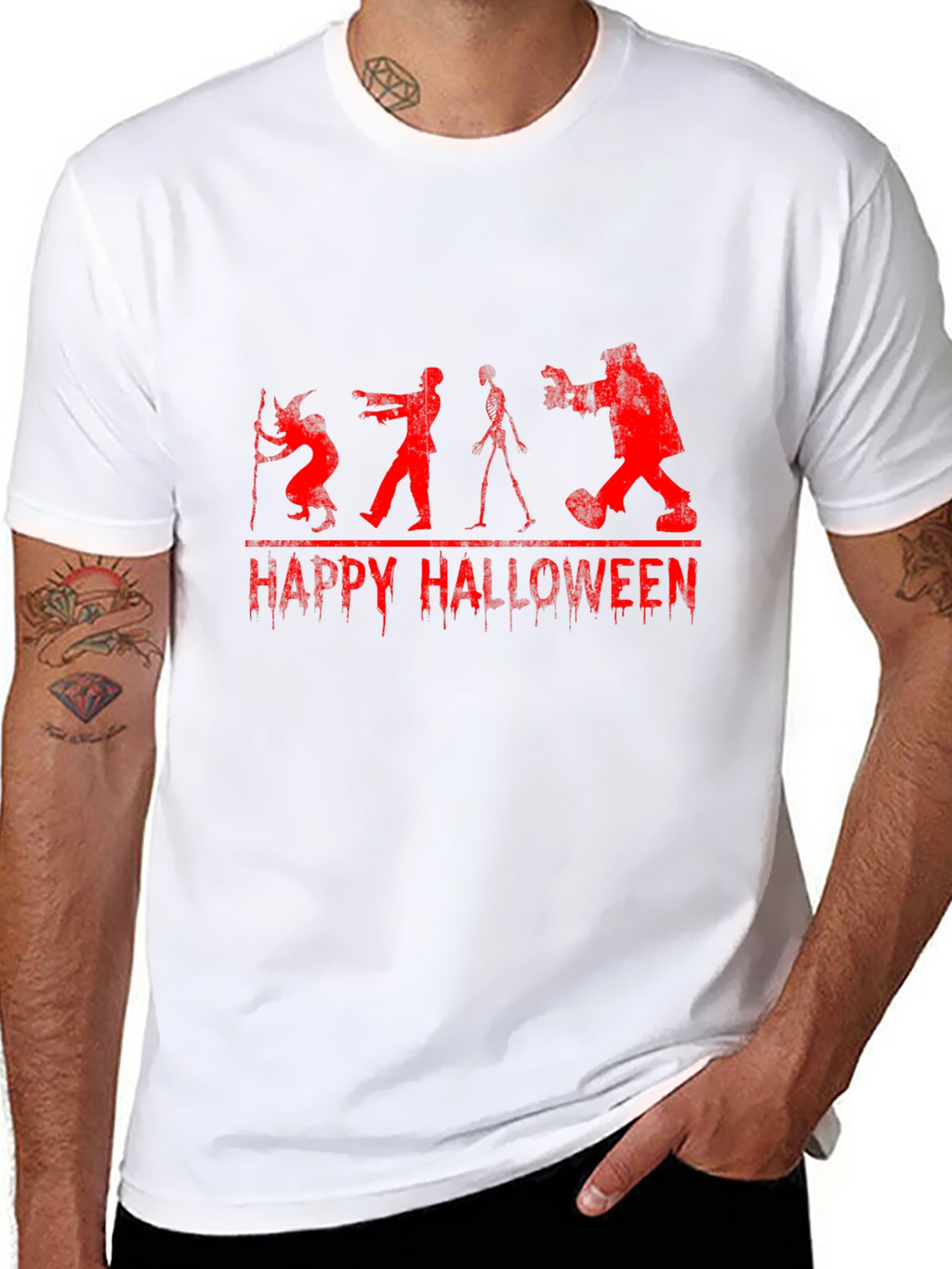 Happy Halloween Zombie Evolution Graphic T-Shirt