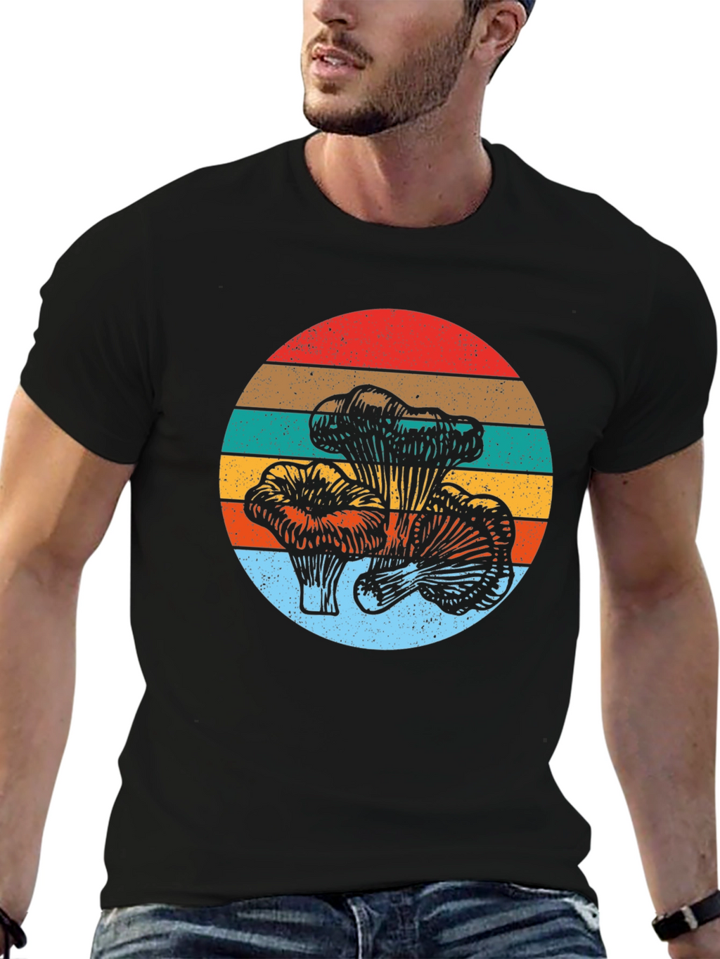 Retro Mushroom Graphic Tee - Stylish Unisex Shirt