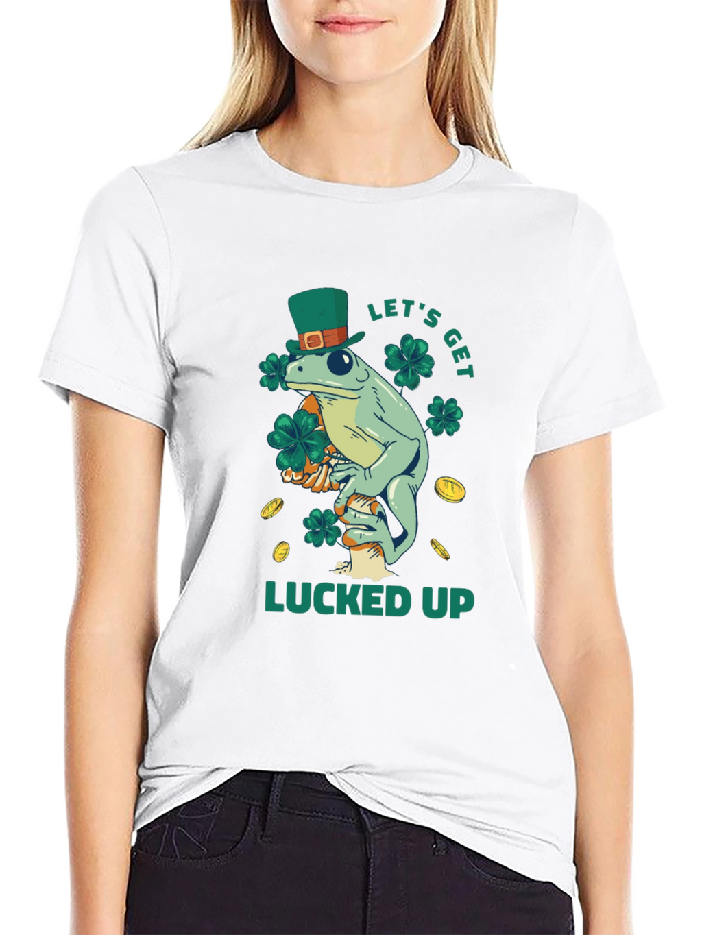 St. Patricks Day Frog T-Shirt - Lucked Up Tee