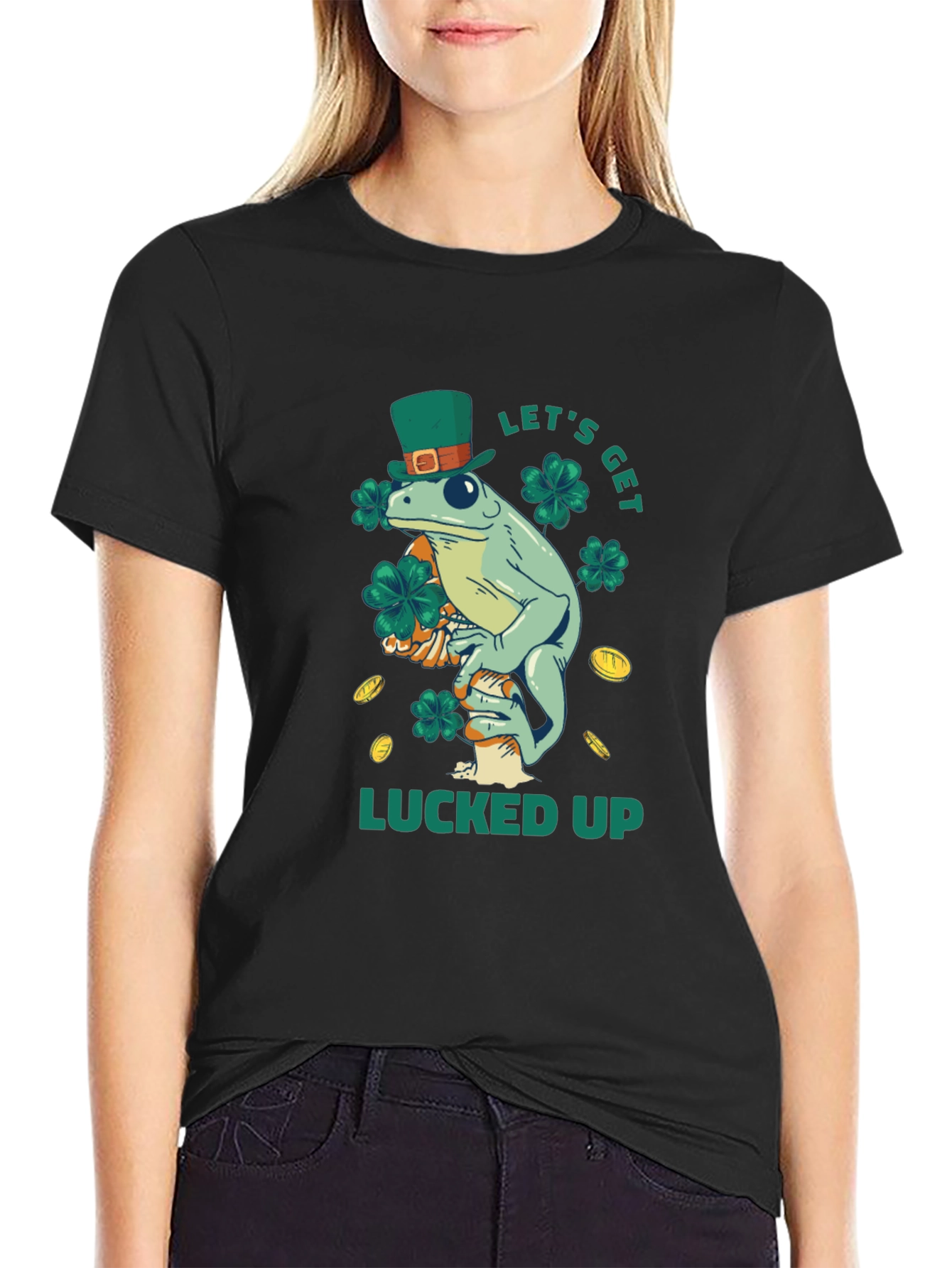 St. Patricks Day Frog T-Shirt - Lucked Up Tee