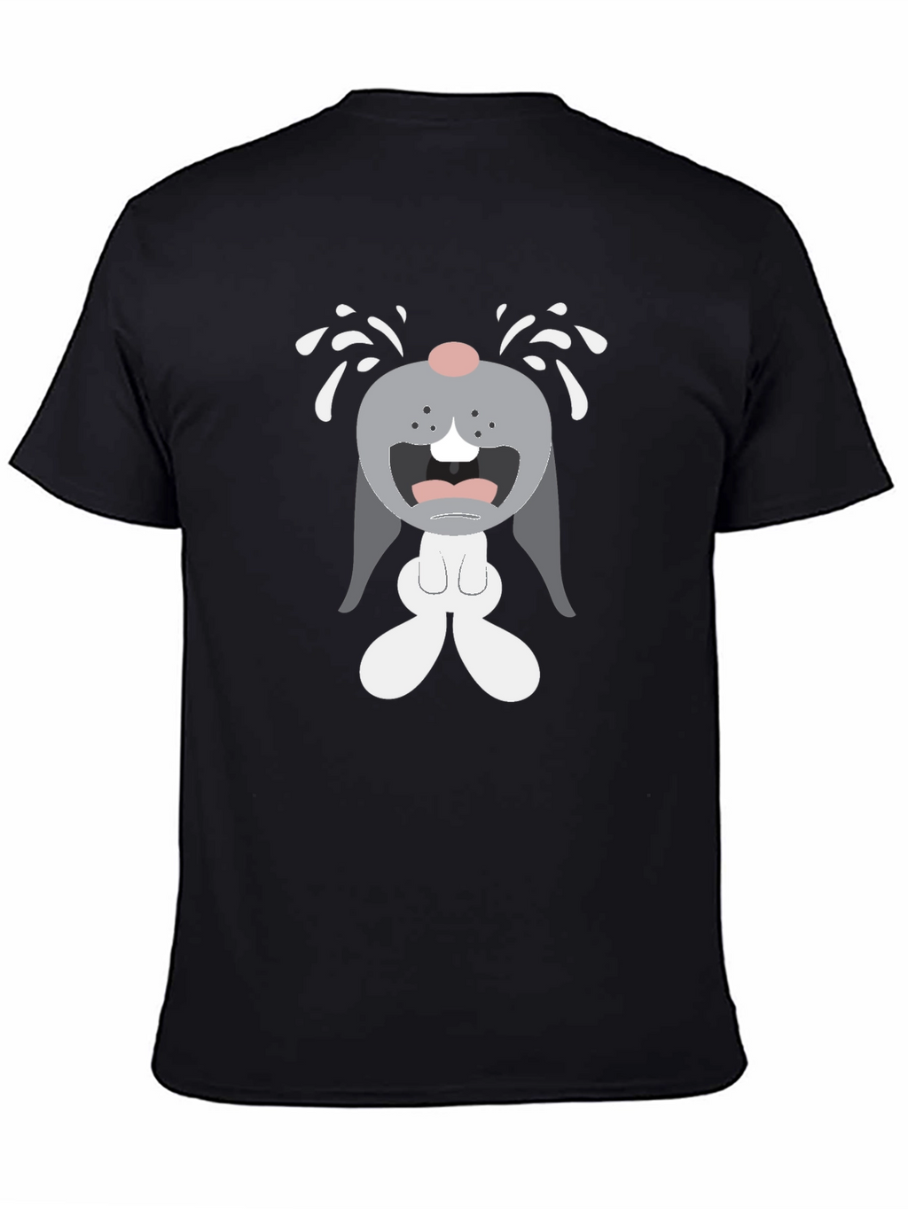 Crying Cartoon Bunny Graphic T-Shirt