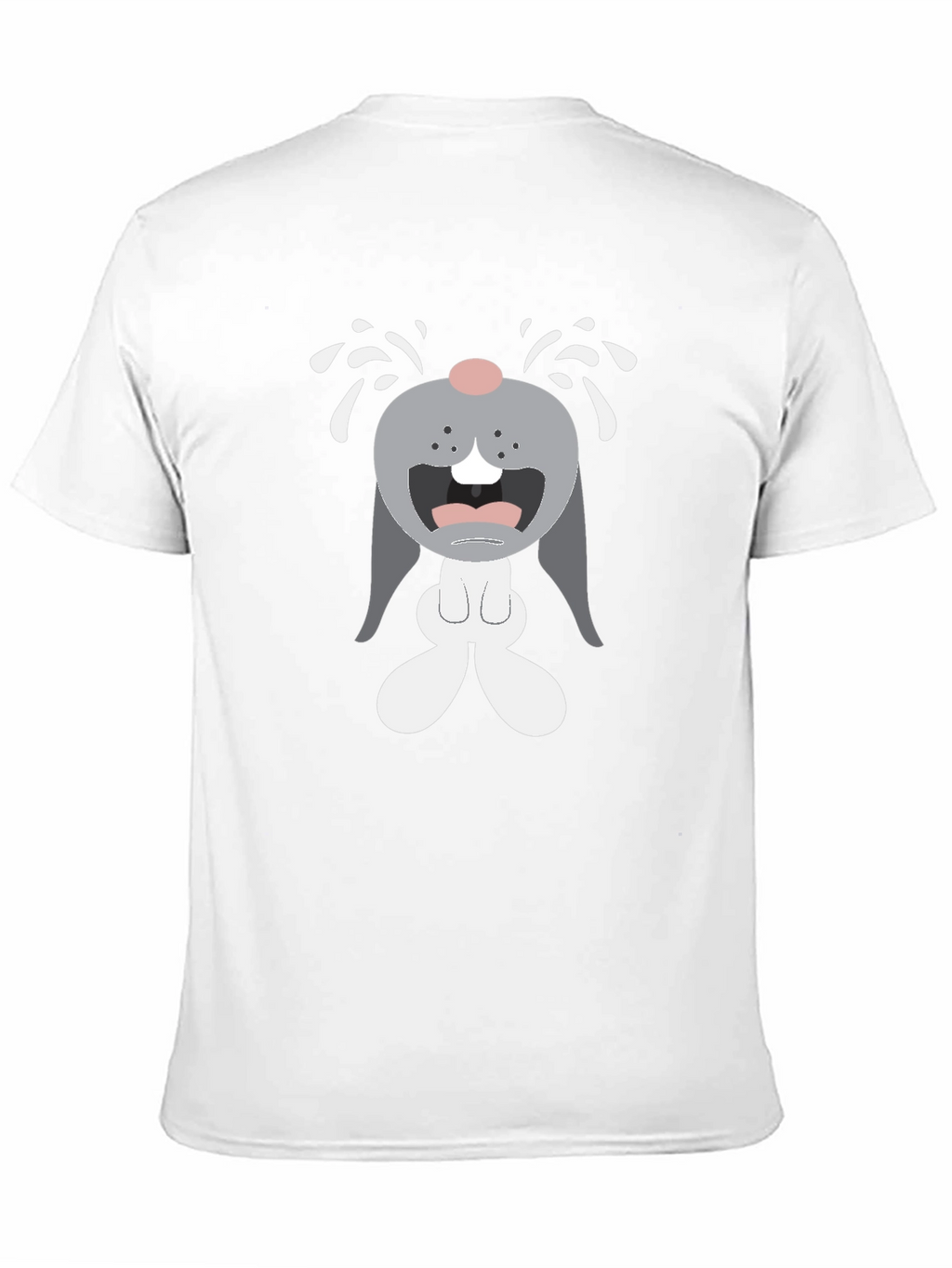 Crying Cartoon Bunny Graphic T-Shirt