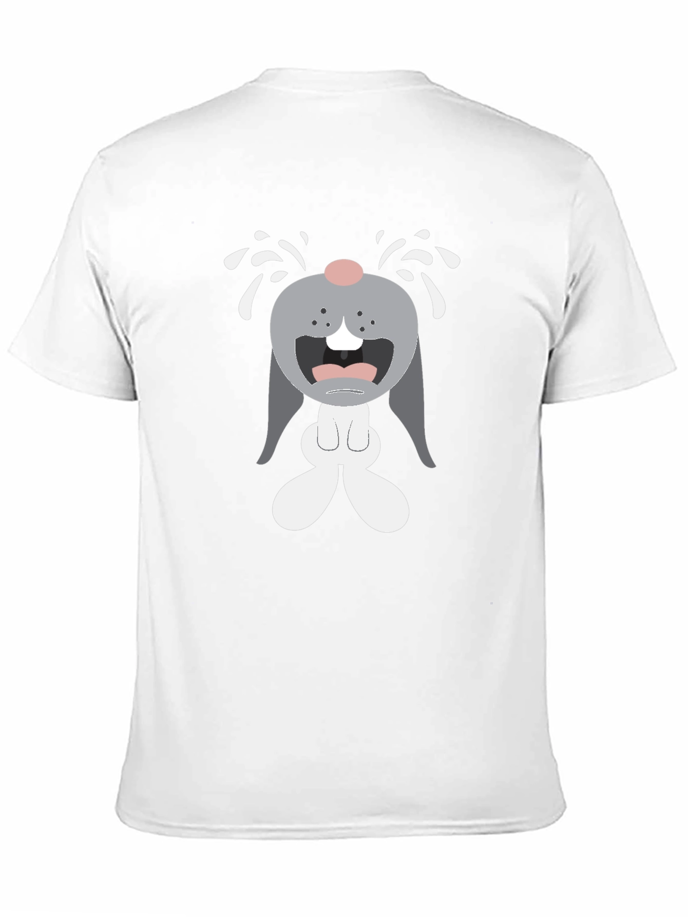 Crying Cartoon Bunny Graphic T-Shirt
