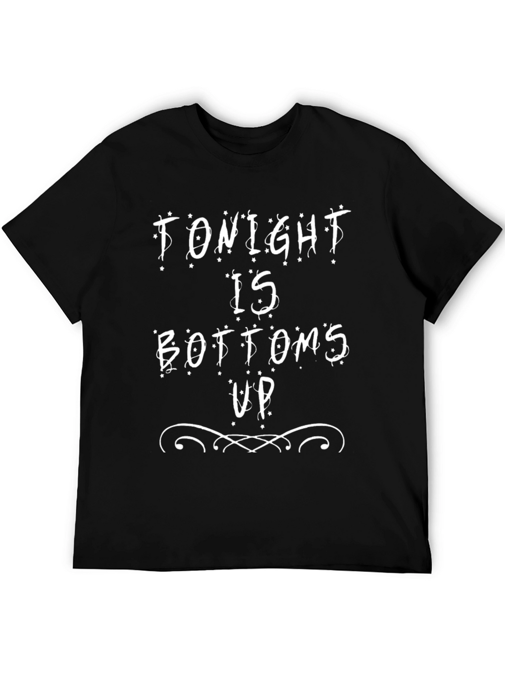 Tonight is Bottoms Up Black Graphic Tee