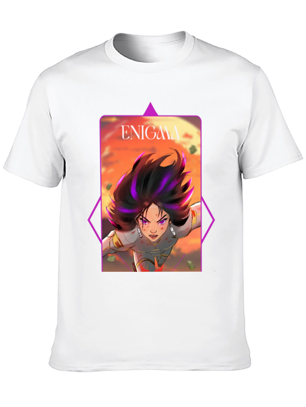 Enigma Graphic T-Shirt - Black Anime Tee