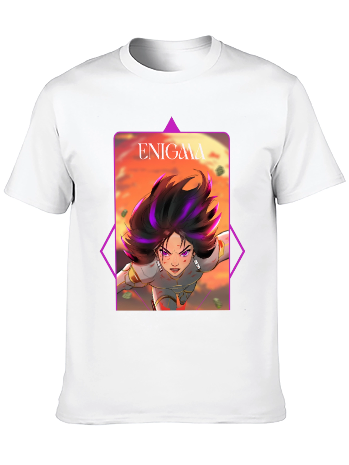 Enigma Graphic T-Shirt - Black Anime Tee