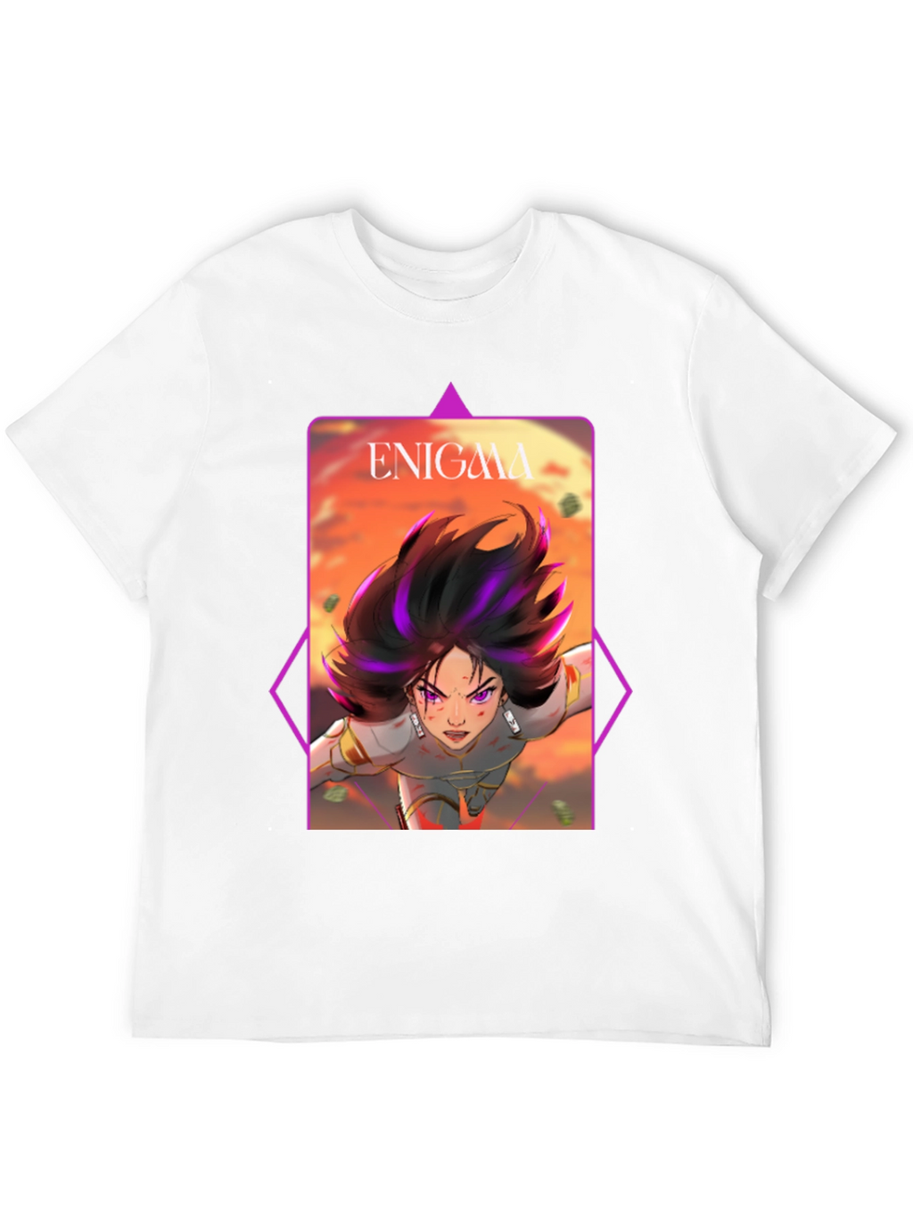 Enigma Graphic T-Shirt - Black Anime Tee
