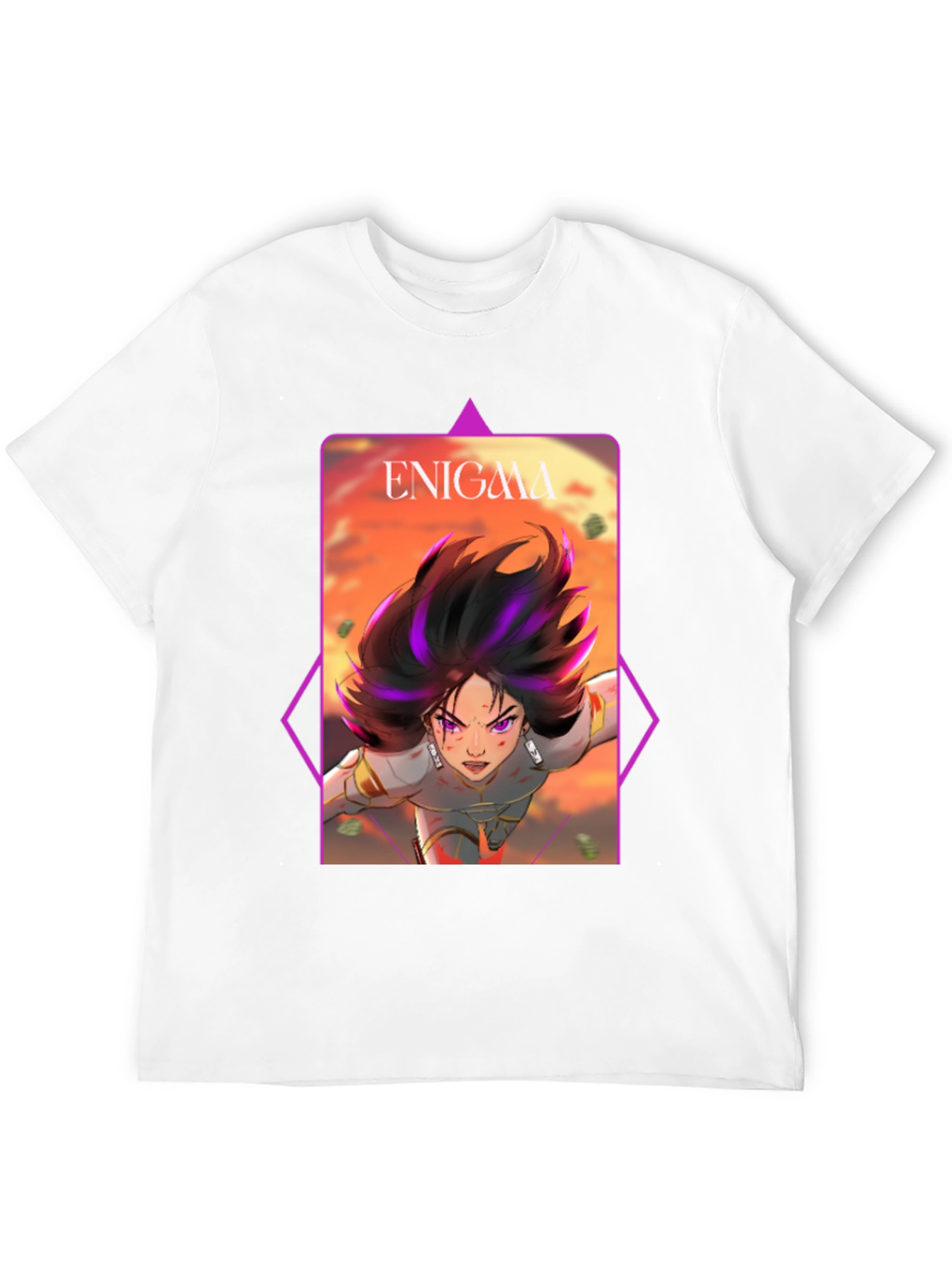 Enigma Graphic T-Shirt - Black Anime Tee