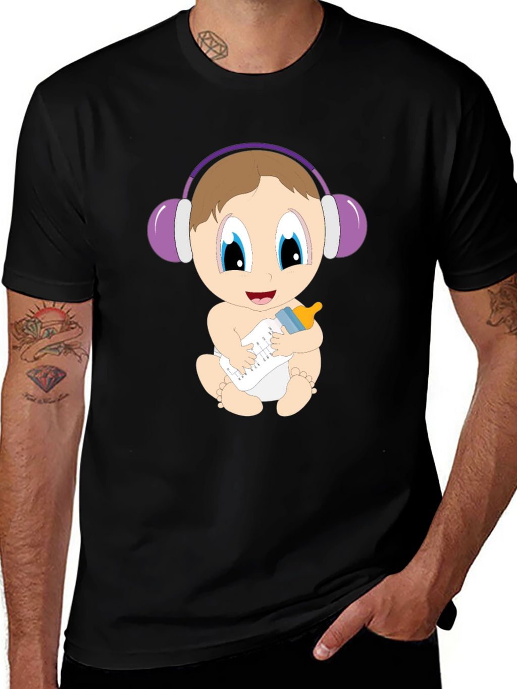 Baby DJ Graphic Tee - Cute Infant Oneshie