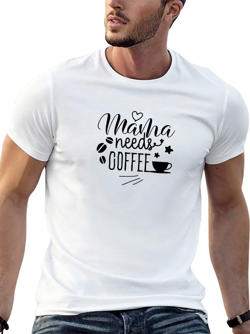 Mama Needs Coffee Black Graphic Tee