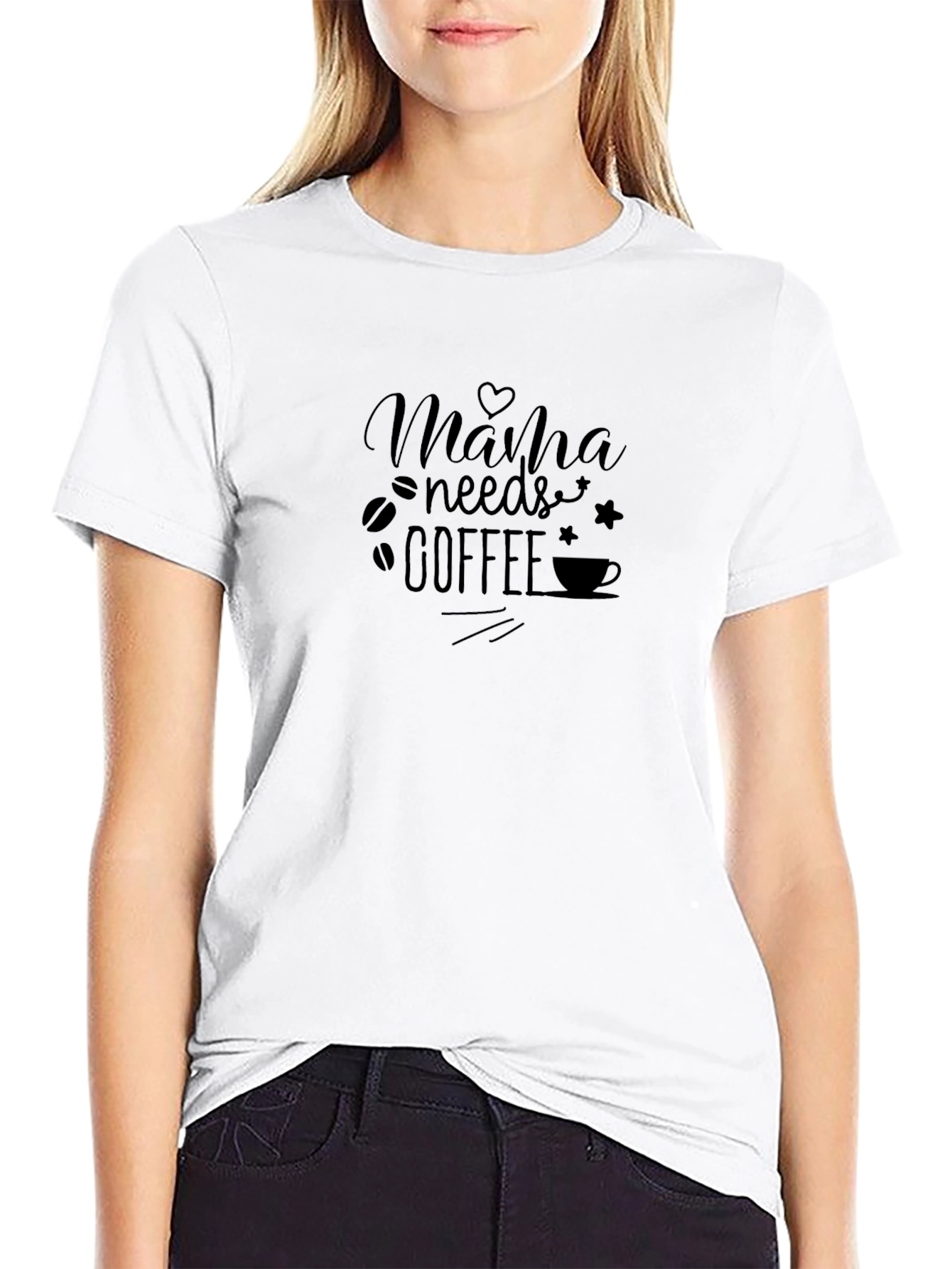 Mama Needs Coffee Black Graphic Tee