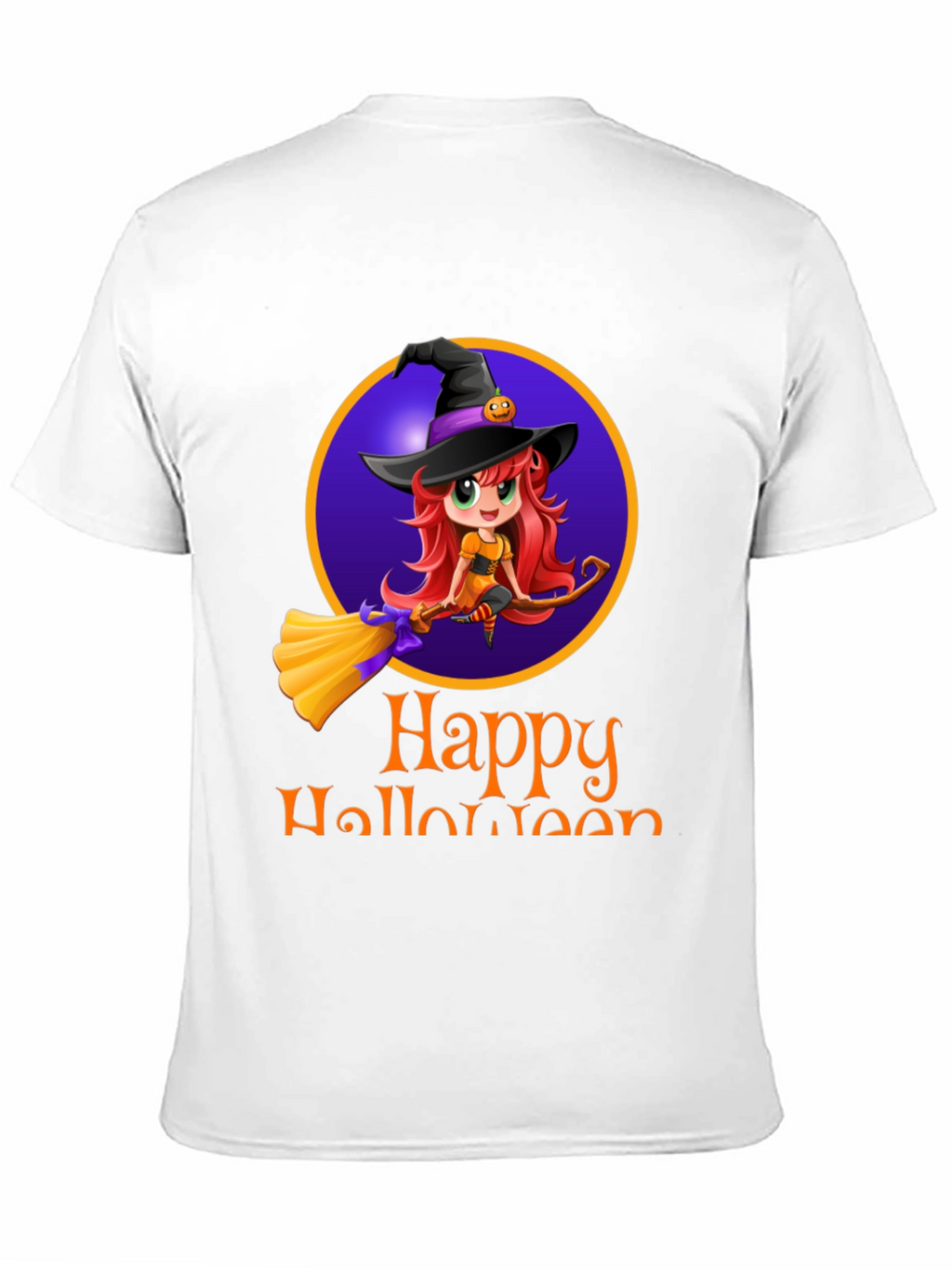 Happy Halloween Witch T-Shirt - Mens Black Tee