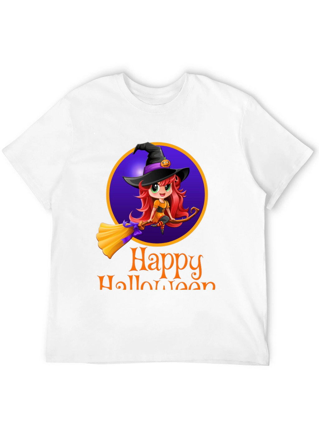 Happy Halloween Witch T-Shirt - Mens Black Tee