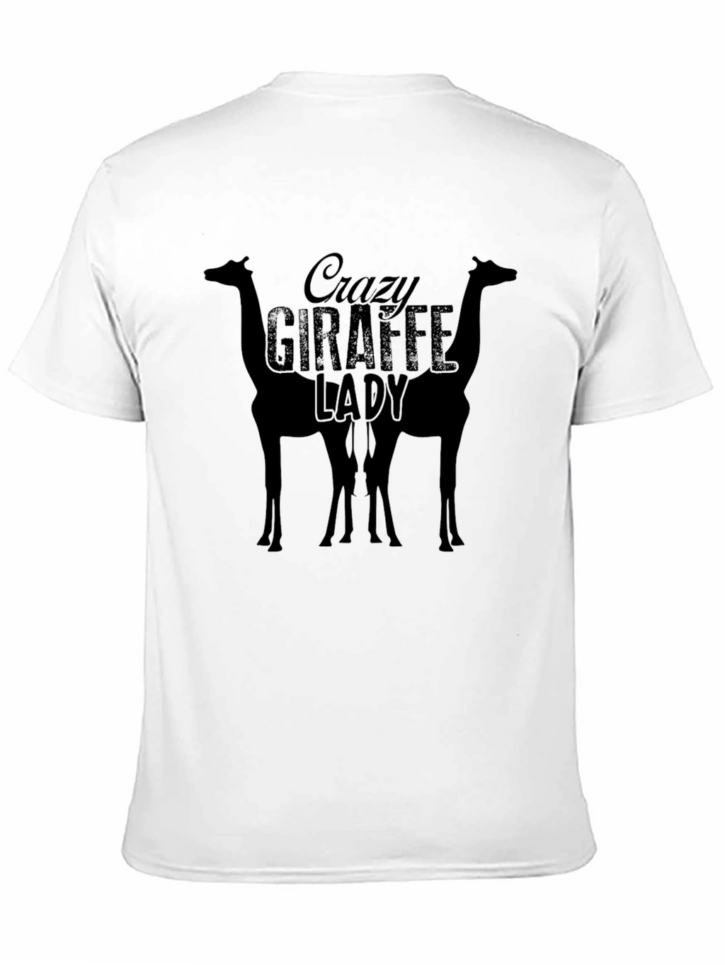 Crazy Giraffe Lady T-Shirt - Unisex Crew Neck
