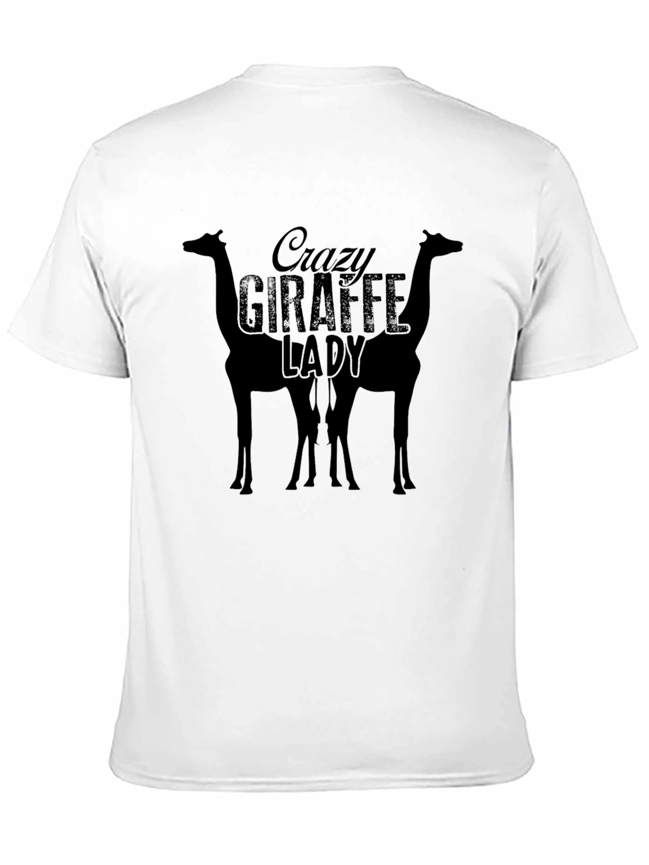 Crazy Giraffe Lady T-Shirt - Unisex Crew Neck