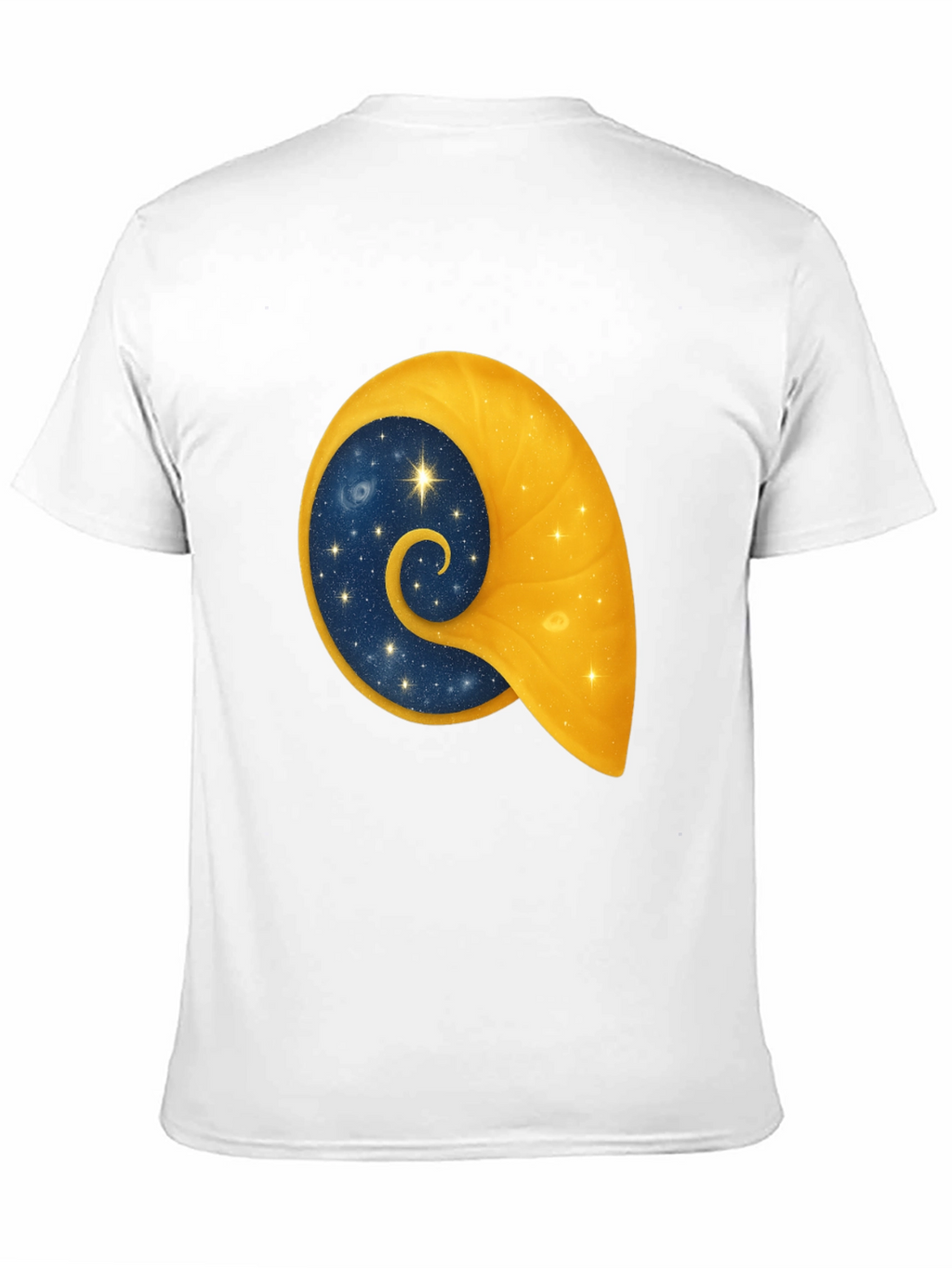 Celestial Shell Graphic Tee - Black Cotton
