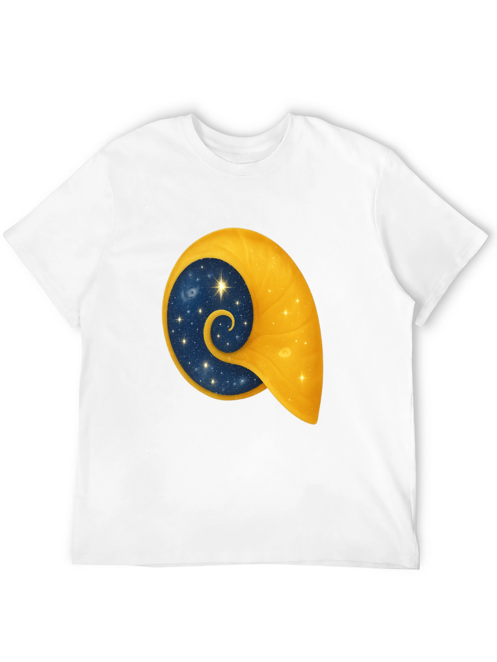 Celestial Shell Graphic Tee - Black Cotton