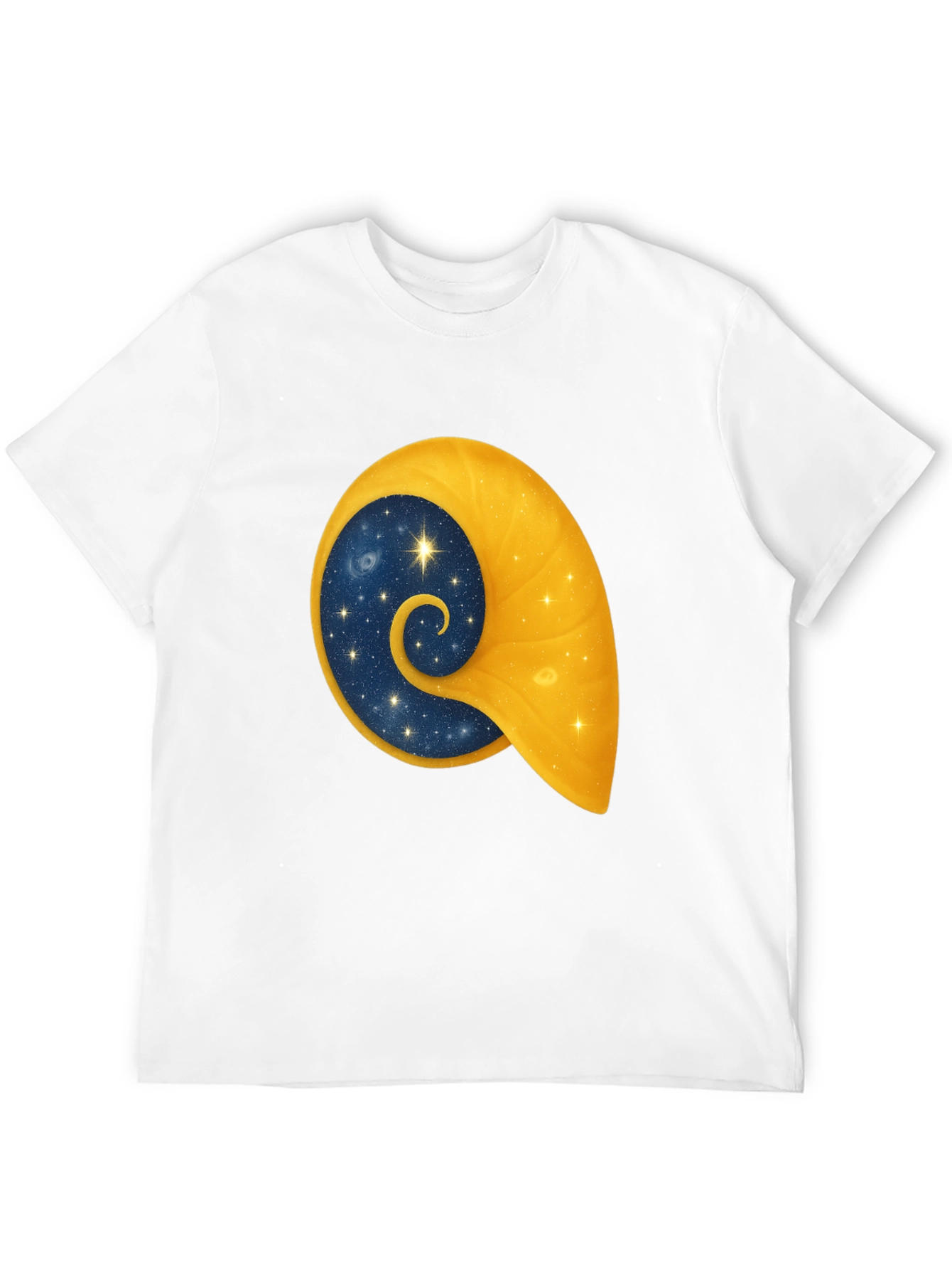 Celestial Shell Graphic Tee - Black Cotton