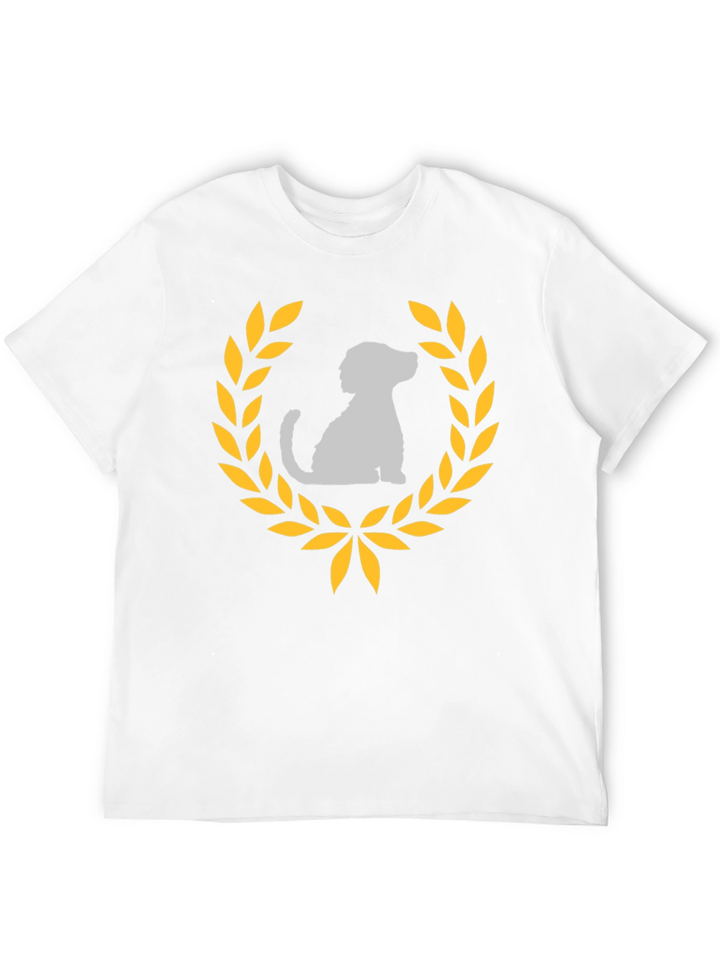 Dog Laurel Graphic Tee - Black Cotton T-Shirt