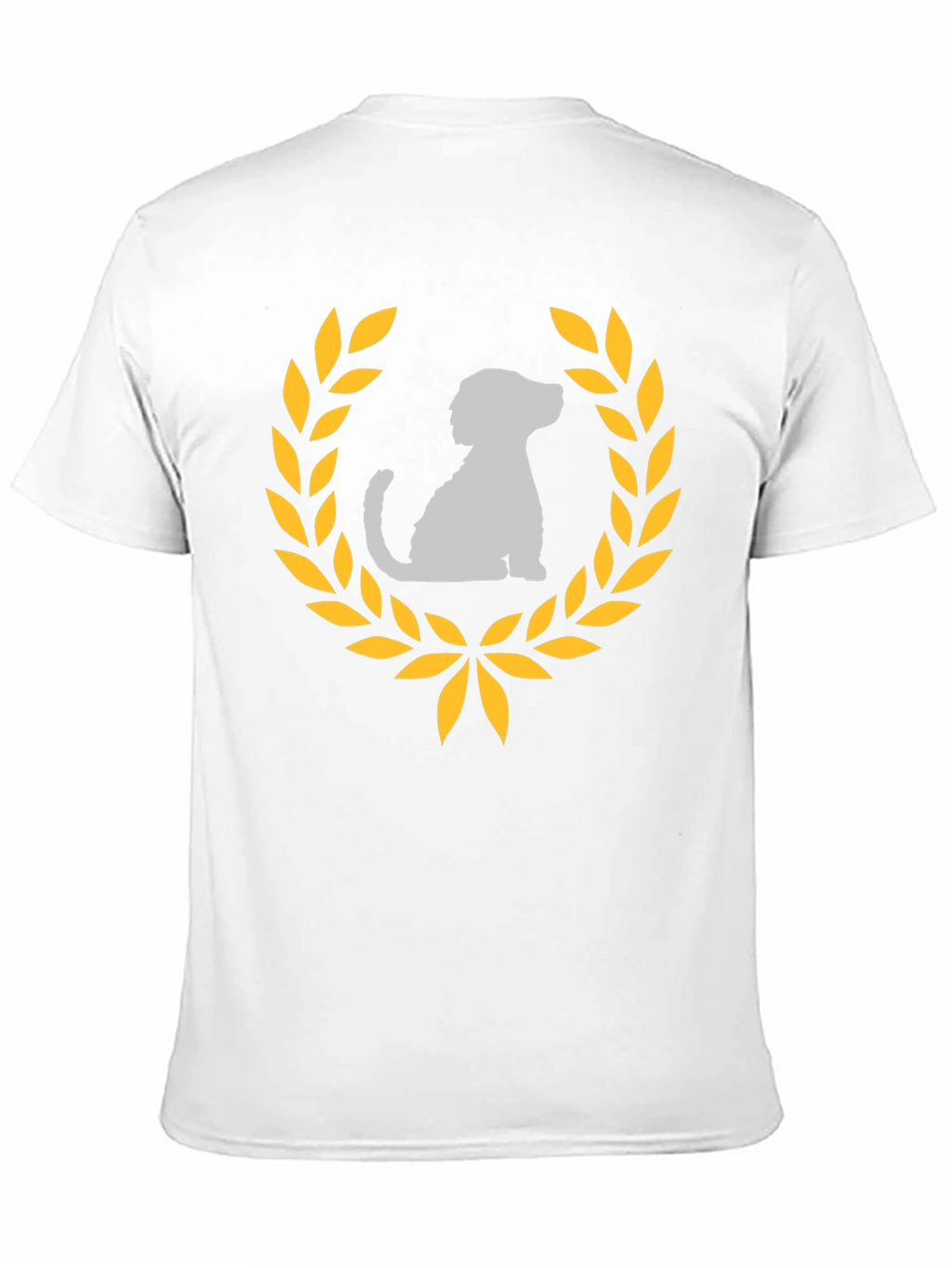 Dog Laurel Graphic Tee - Black Cotton T-Shirt