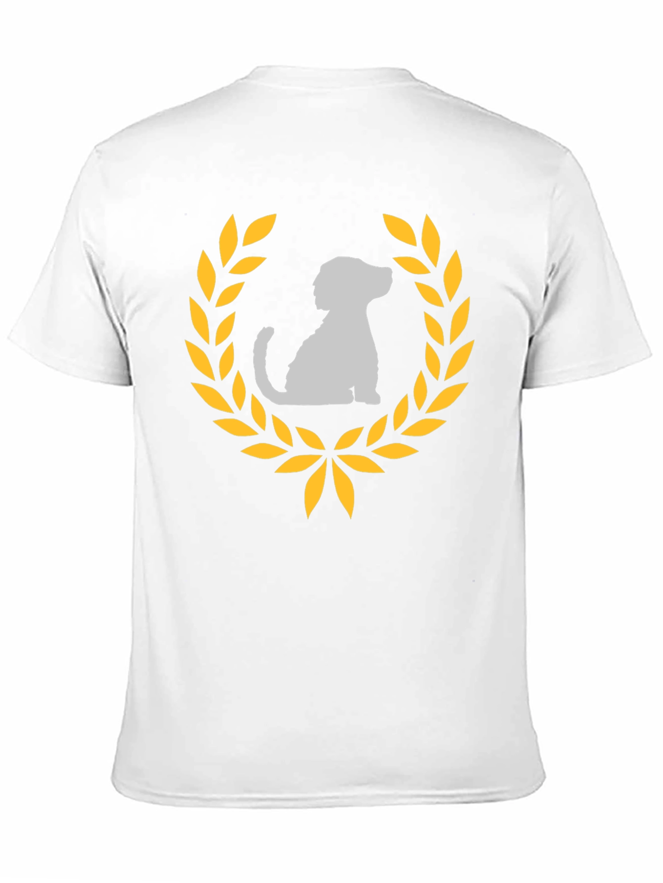 Dog Laurel Graphic Tee - Black Cotton T-Shirt