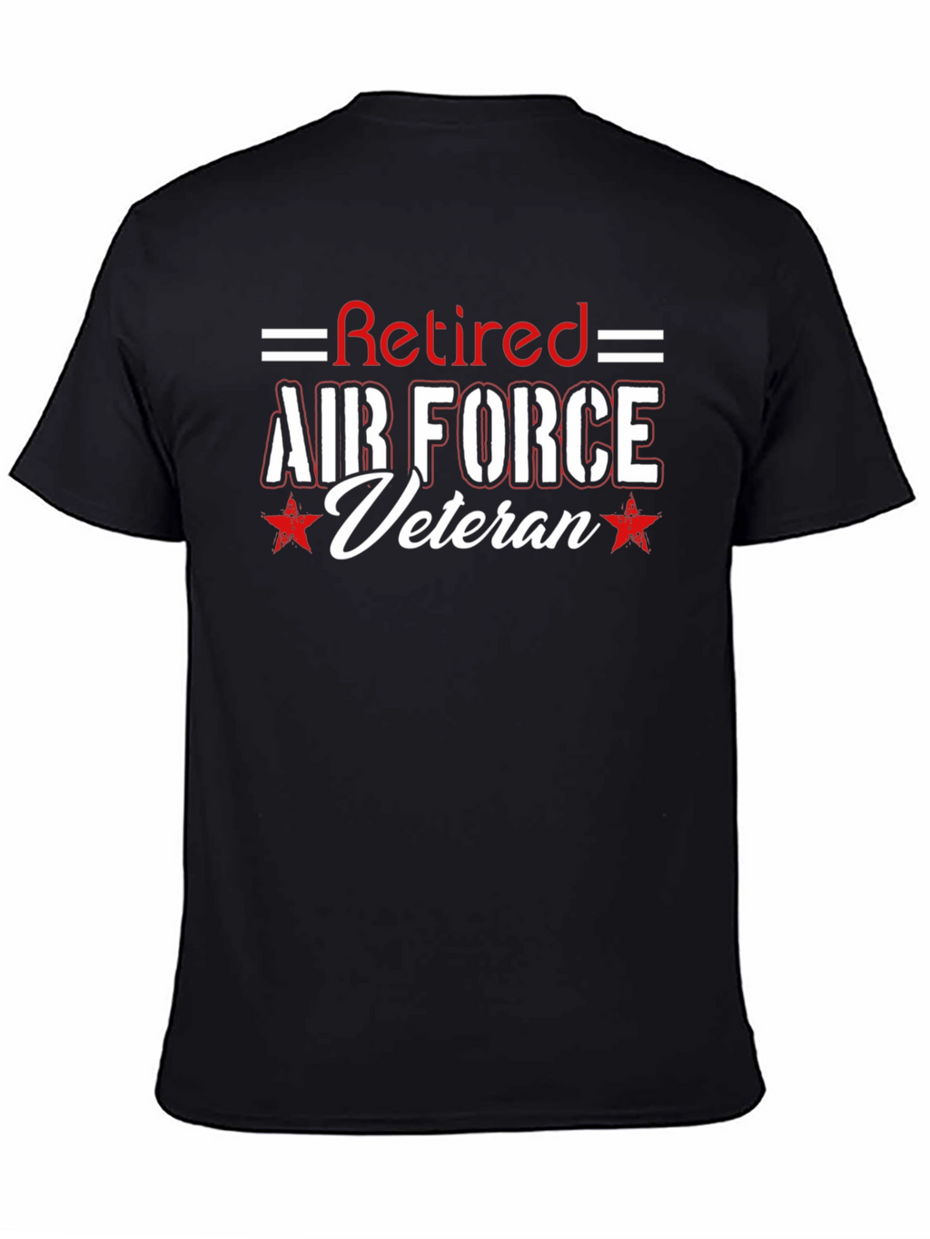 Retired Air Force Veteran Black T-Shirt