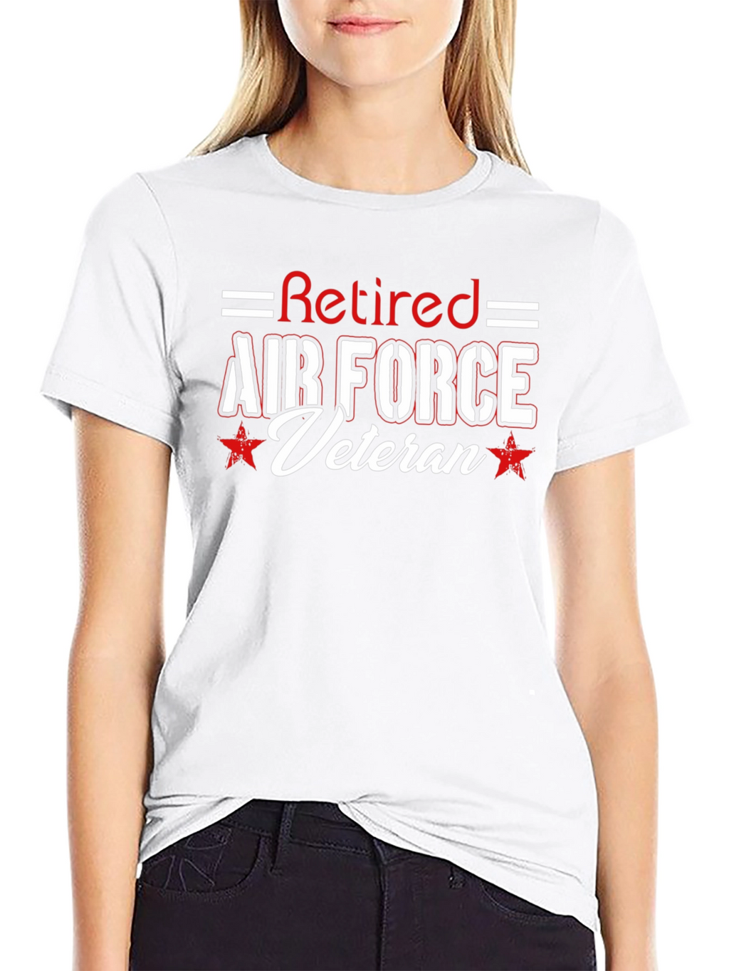 Retired Air Force Veteran Black T-Shirt
