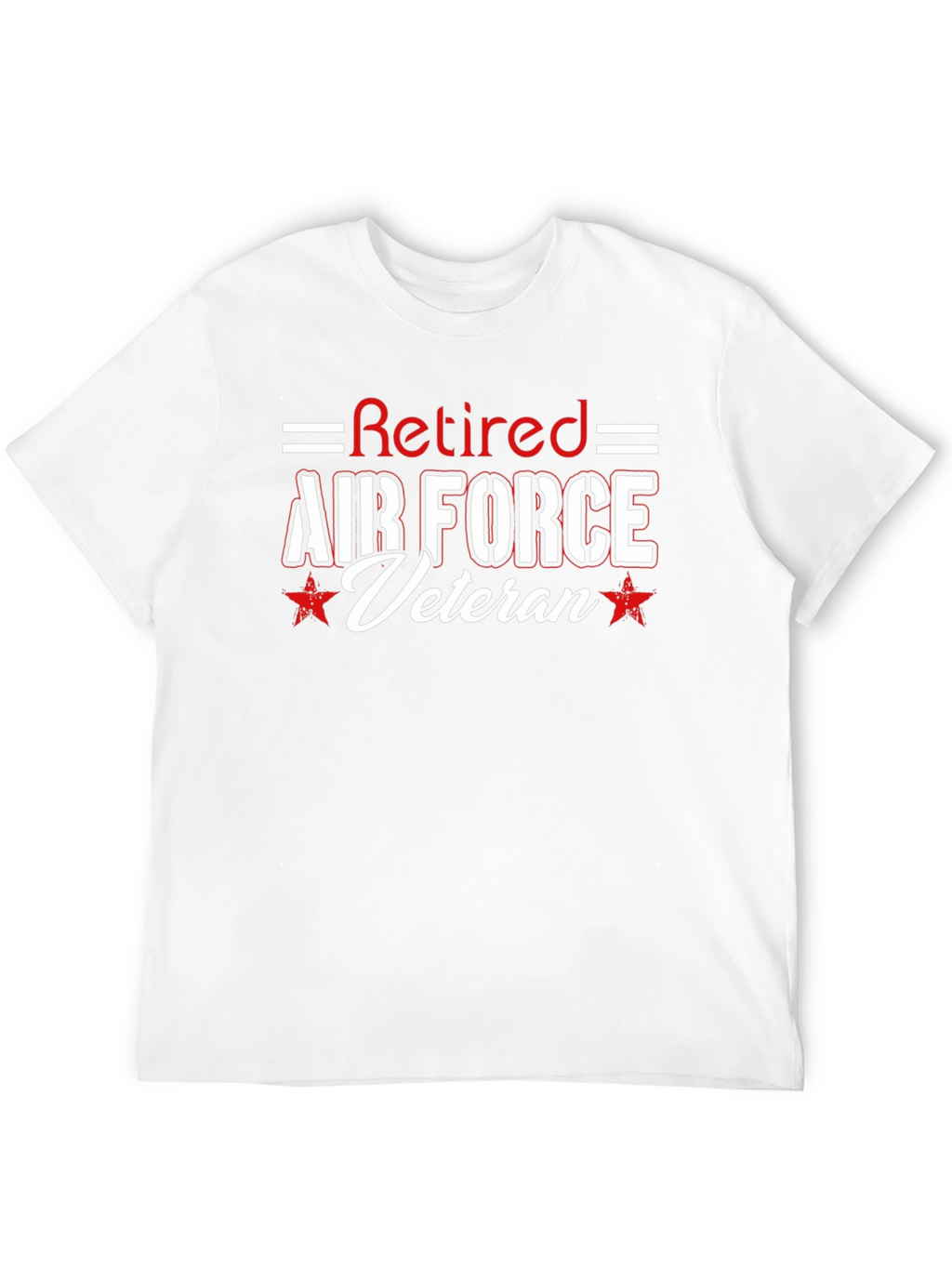 Retired Air Force Veteran Black T-Shirt