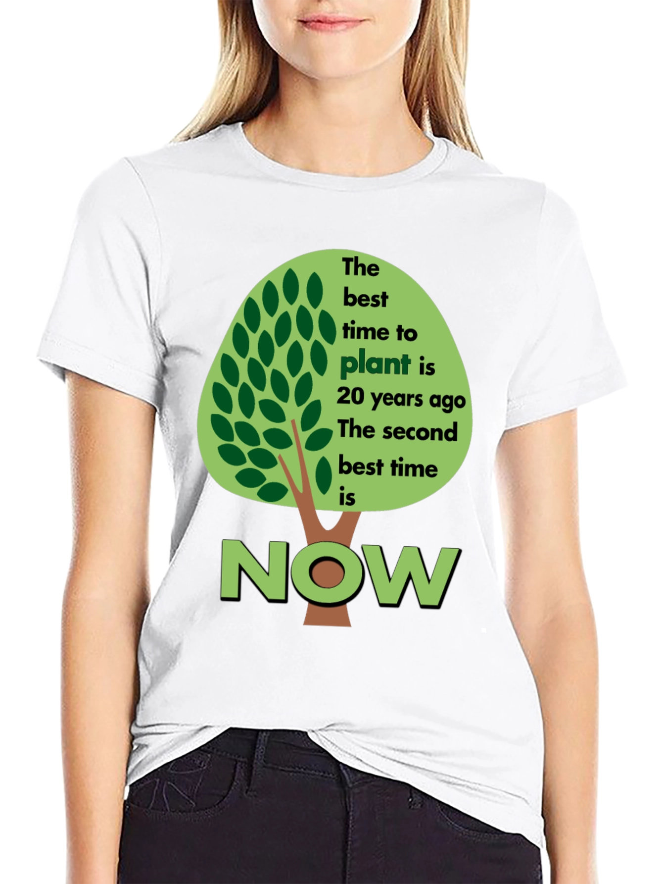 Plant a Tree Now T-Shirt - Eco-Friendly Design
