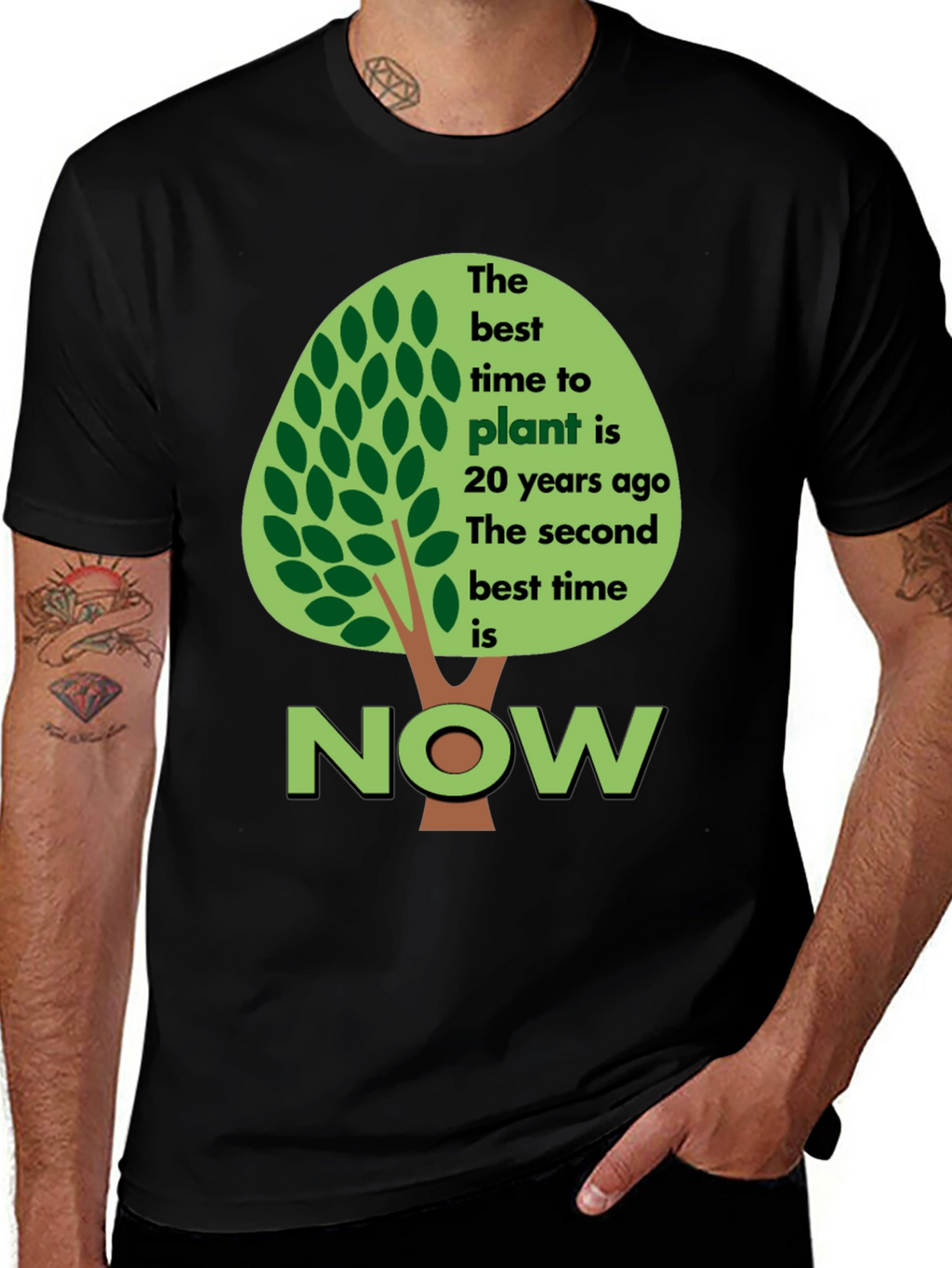 Plant a Tree Now T-Shirt - Eco-Friendly Design