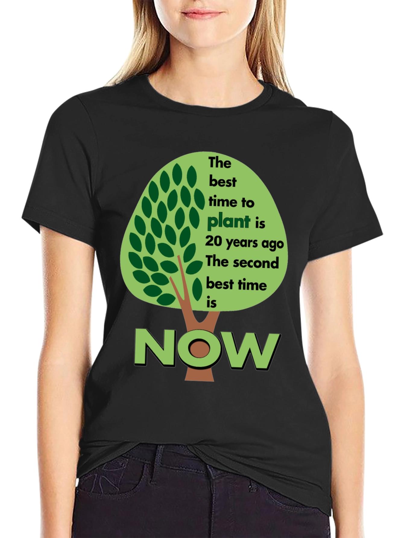 Plant a Tree Now T-Shirt - Eco-Friendly Design