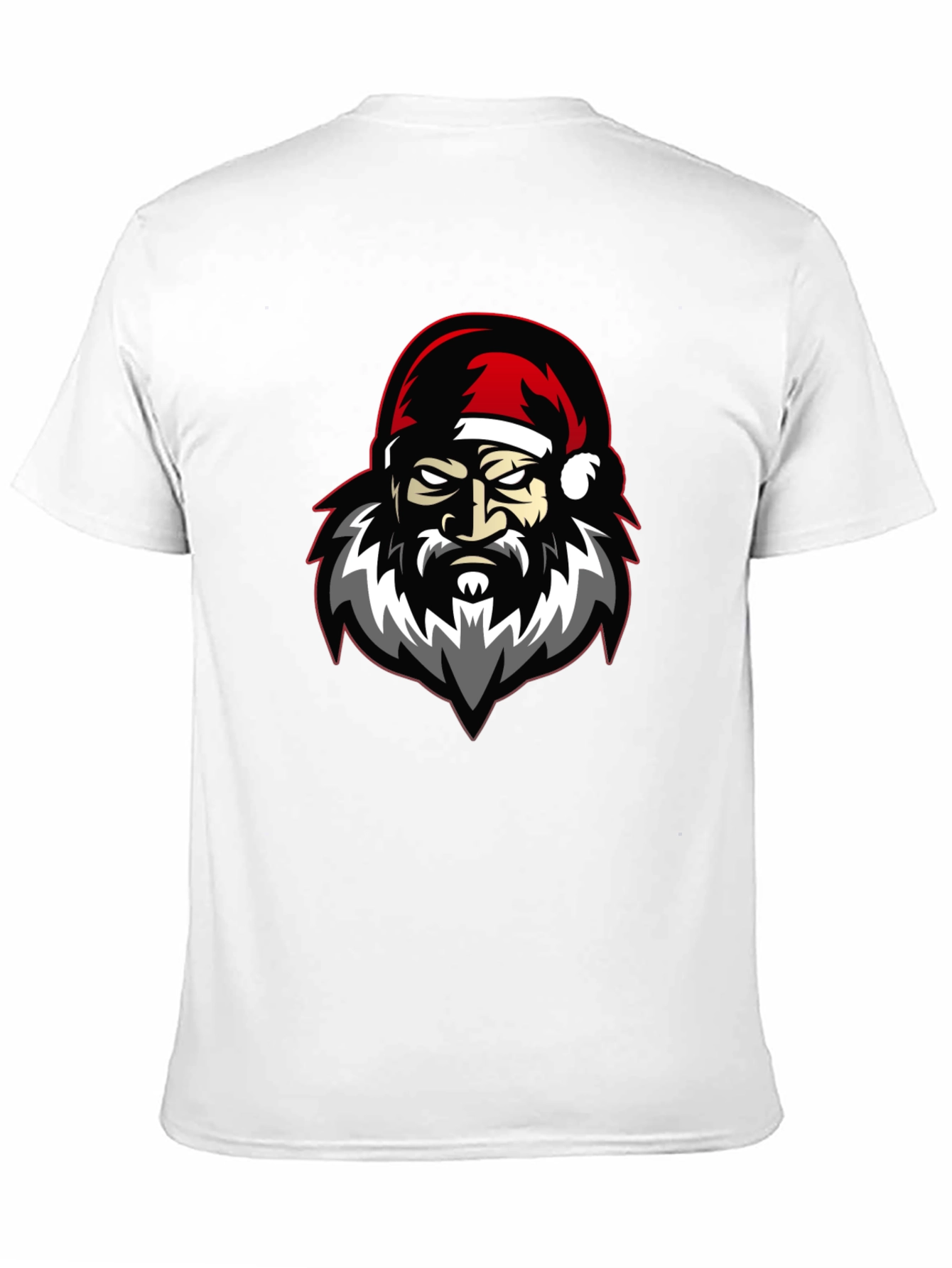 Grumpy Santa Claus Graphic T-Shirt - Black