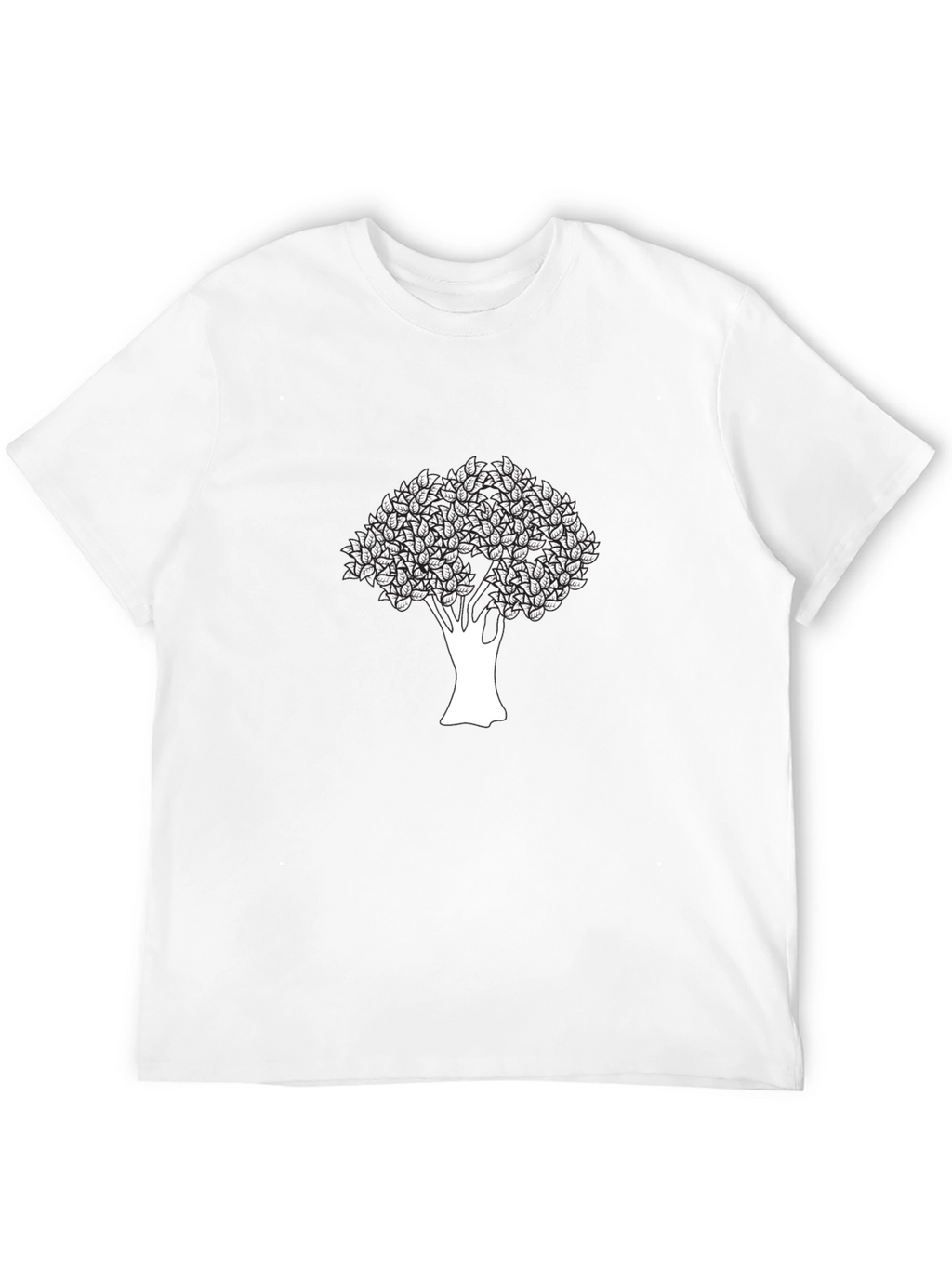 Modern Tree Graphic Black T-Shirt