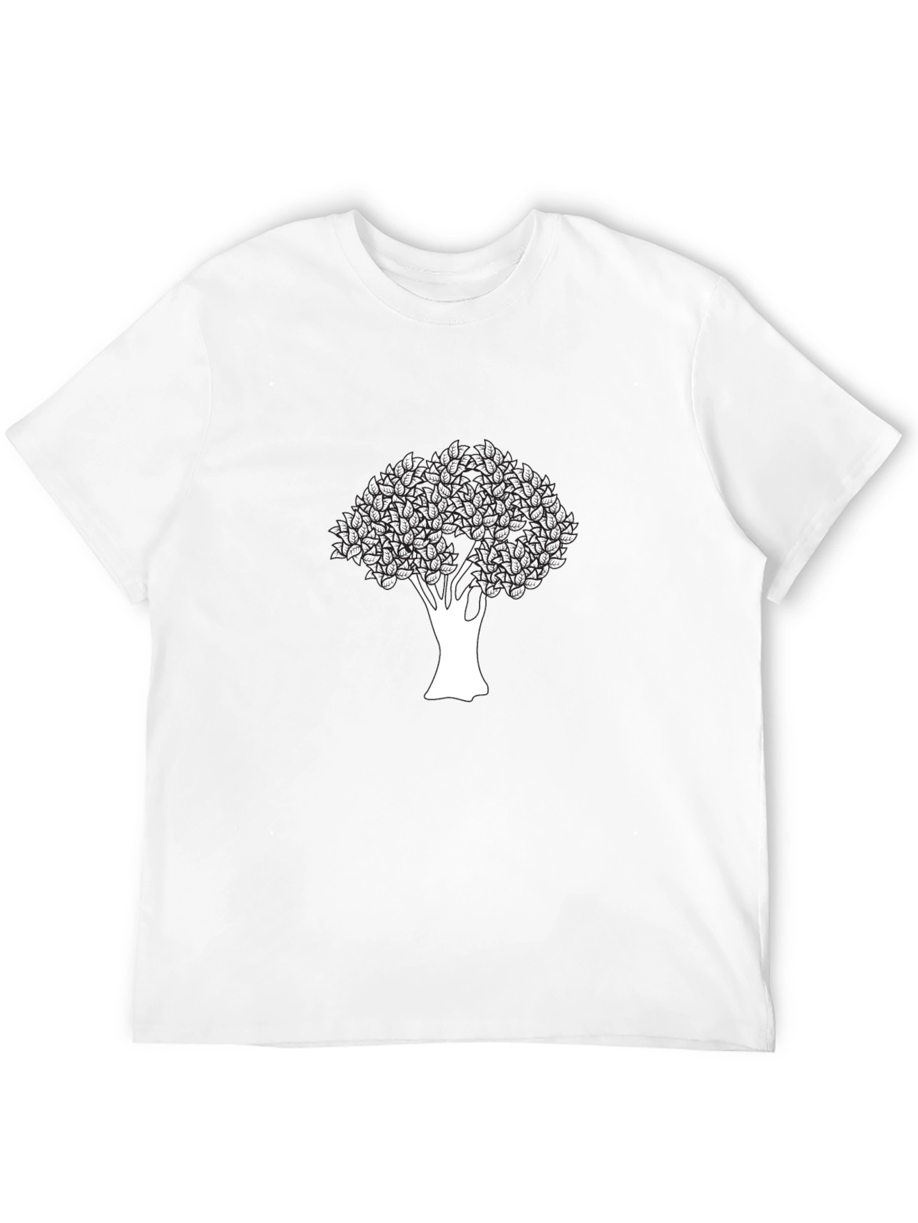 Modern Tree Graphic Black T-Shirt