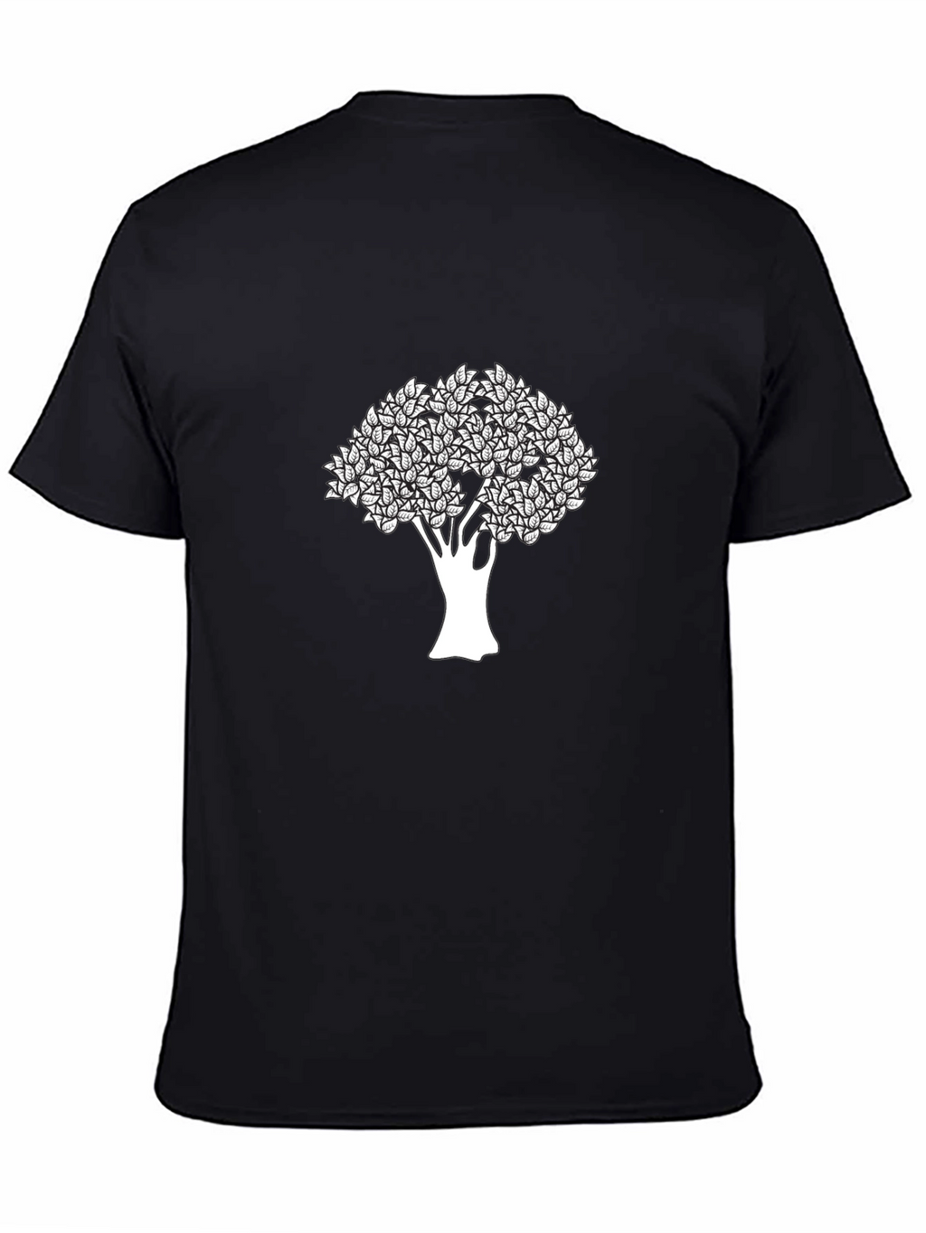 Modern Tree Graphic Black T-Shirt