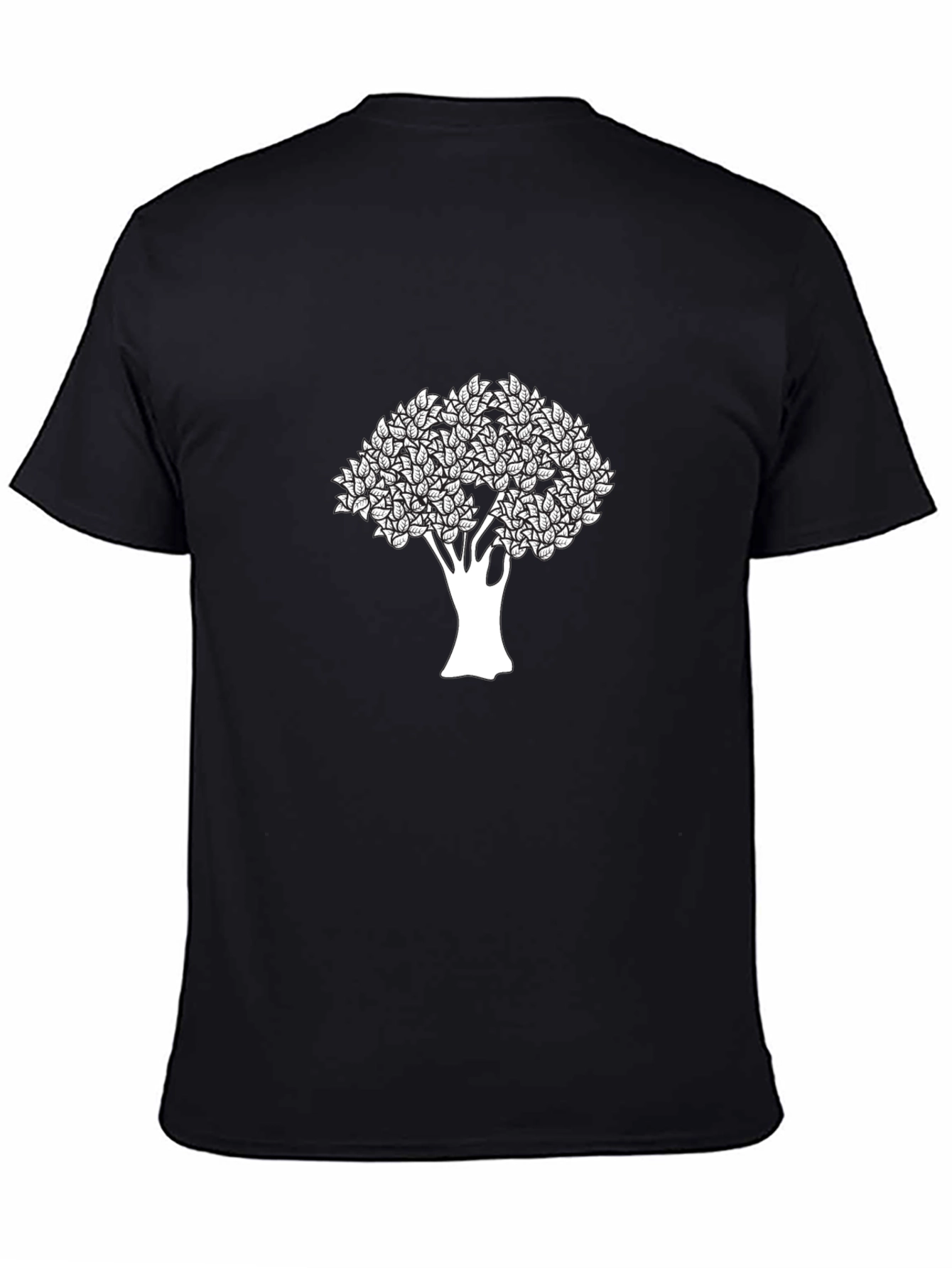 Modern Tree Graphic Black T-Shirt