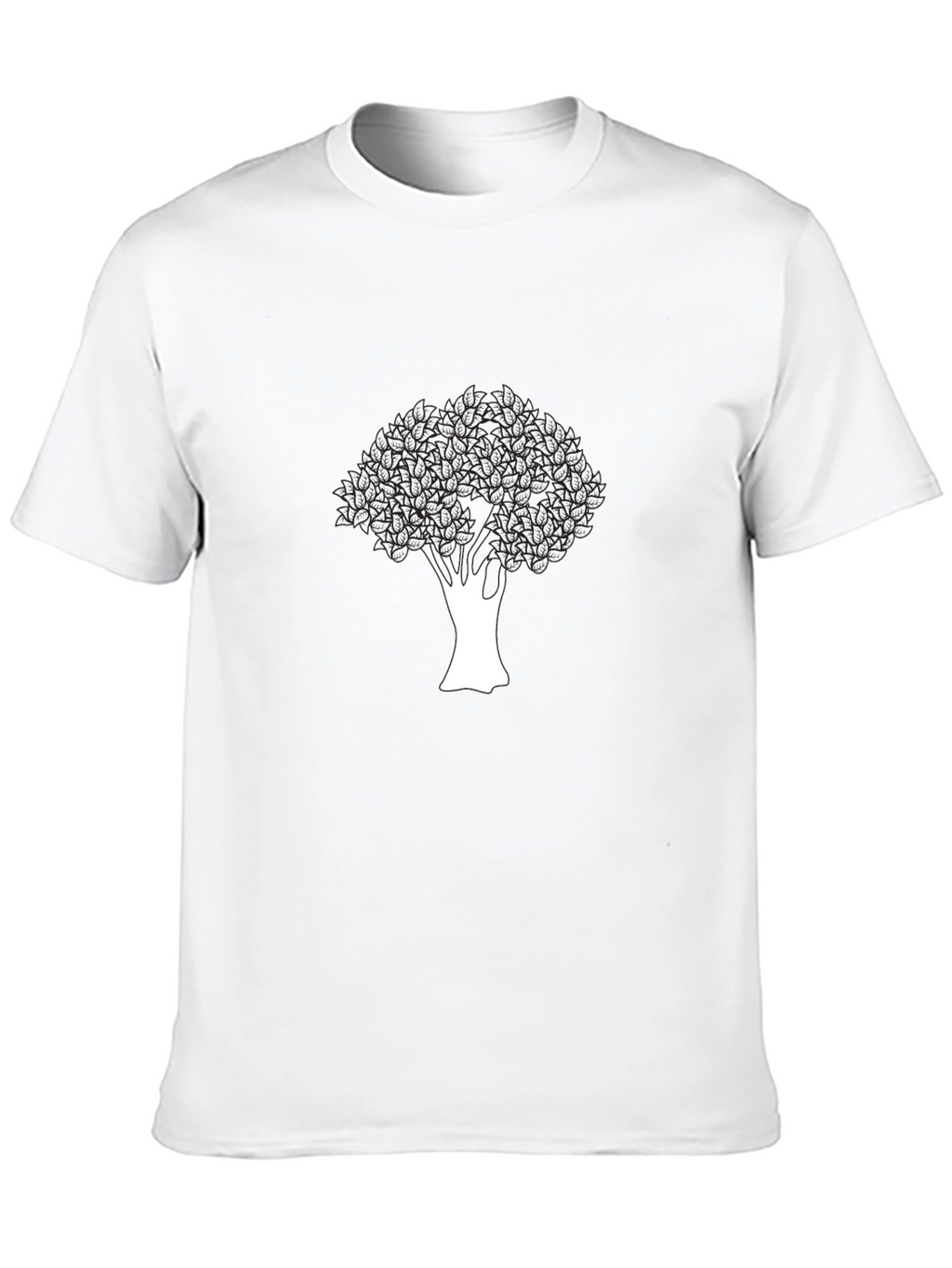Modern Tree Graphic Black T-Shirt