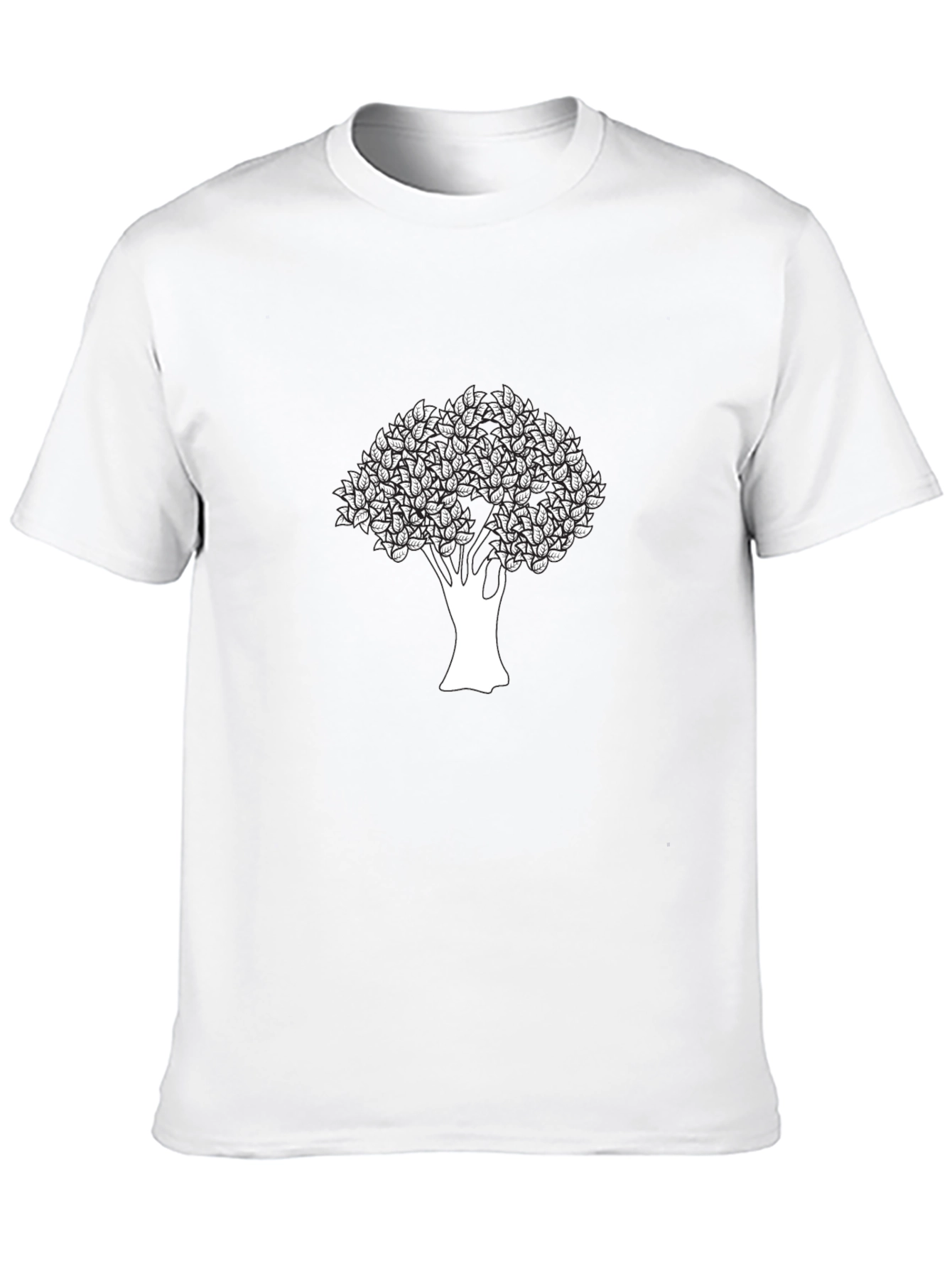 Modern Tree Graphic Black T-Shirt