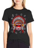 Native American Cat T-Shirt Unique Graphic Tee