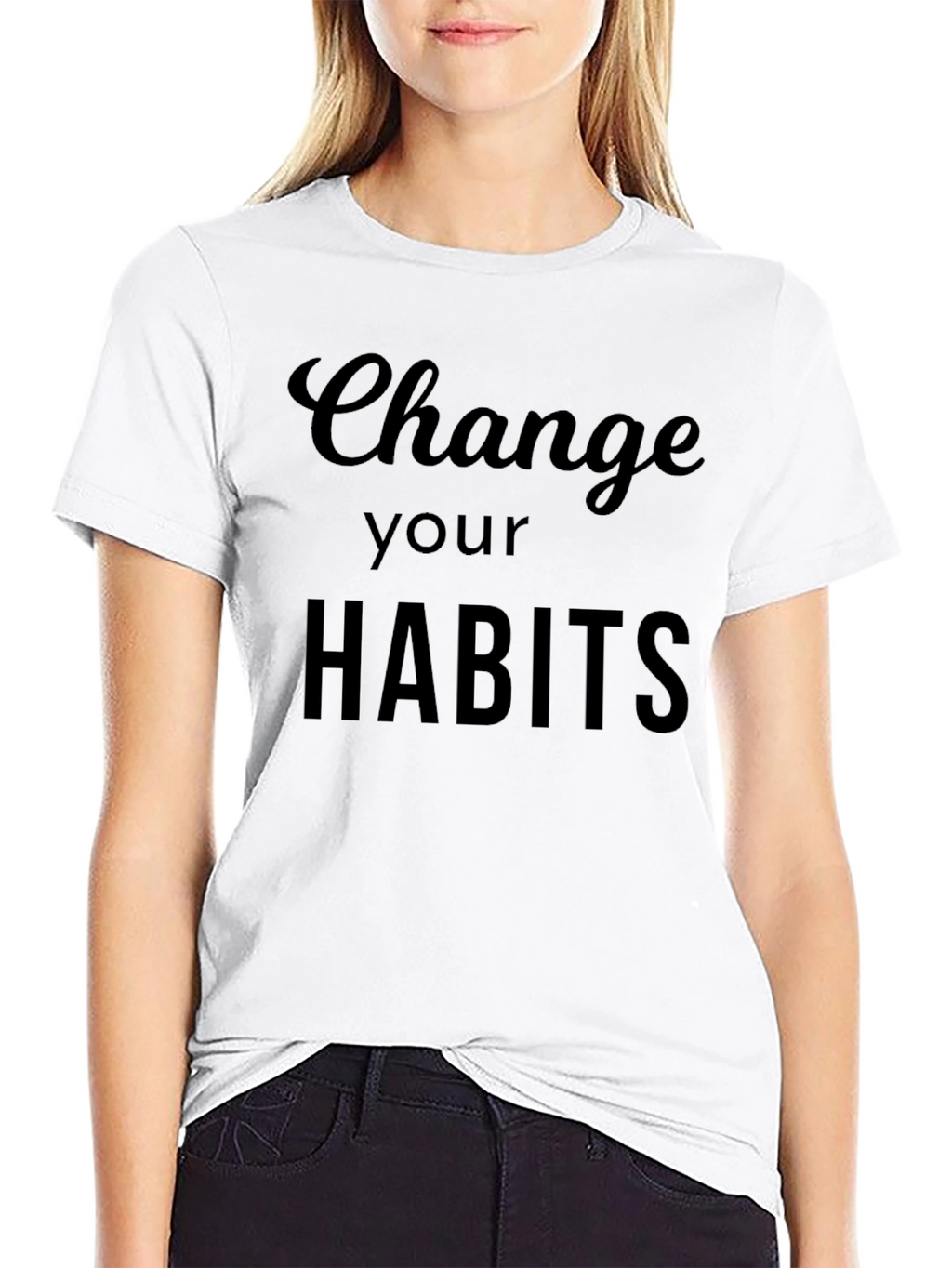 Change Your Habits Black Graphic Tee