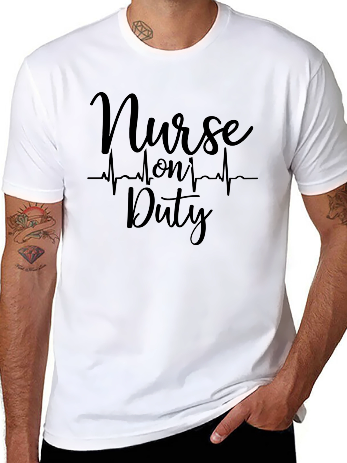 Nurse on Duty T-Shirt - Black