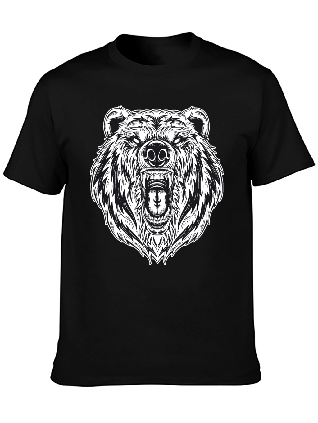 Grizzly Bear Graphic Tee - Black