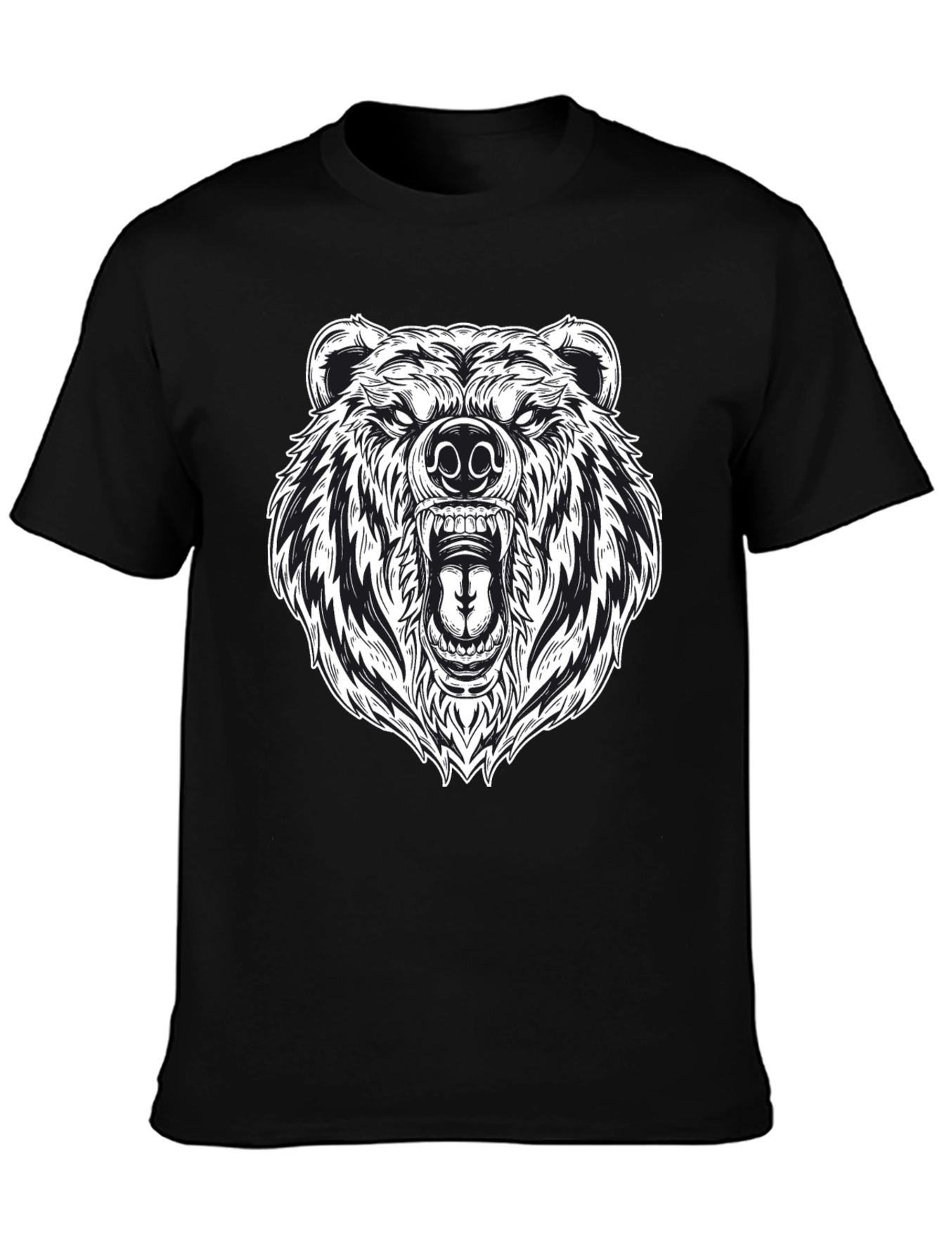 Grizzly Bear Graphic Tee - Black
