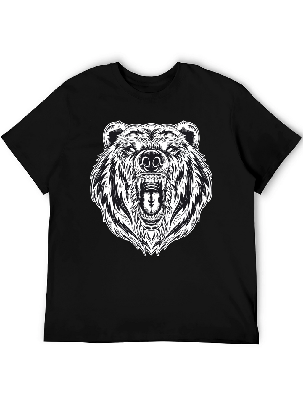 Grizzly Bear Graphic Tee - Black