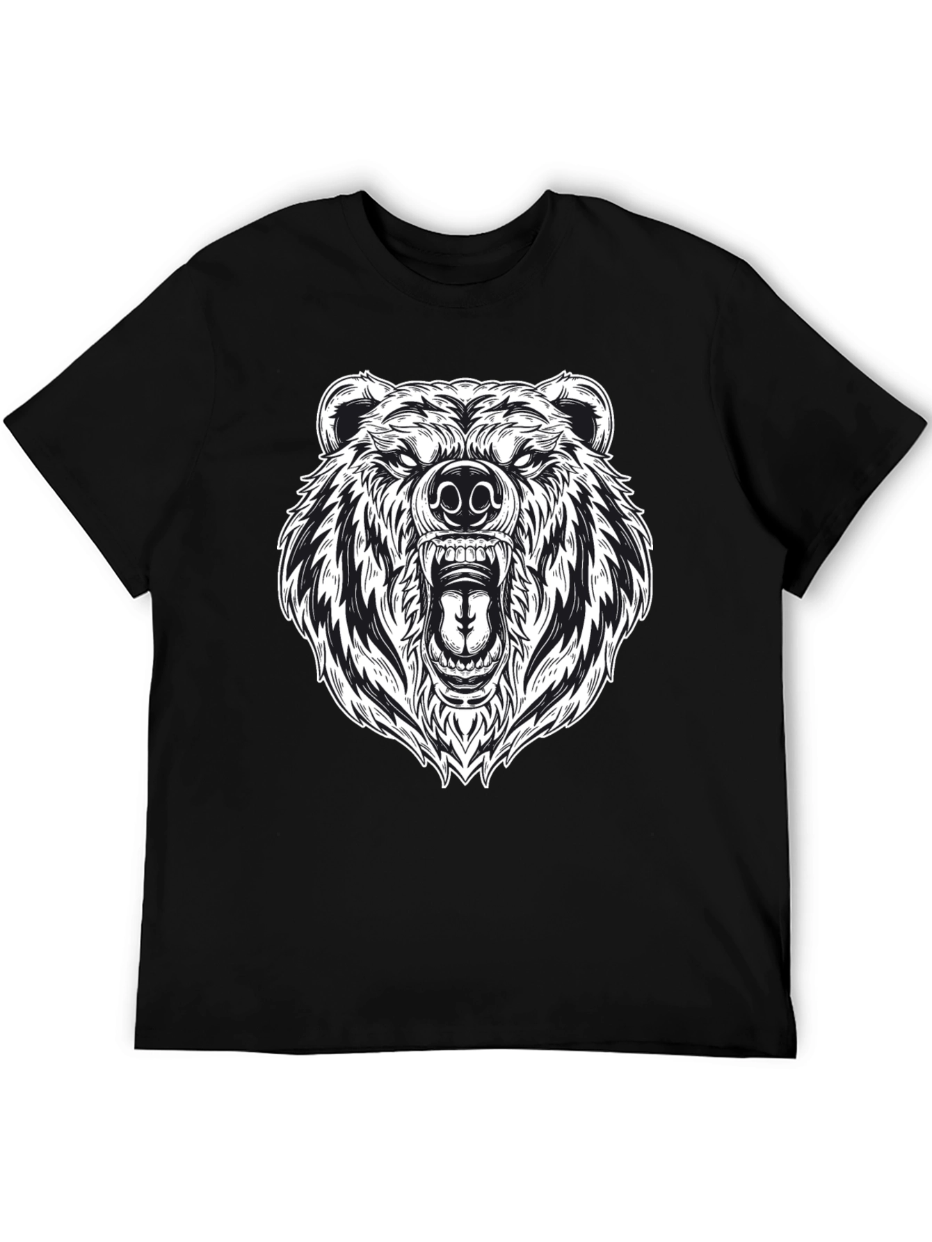 Grizzly Bear Graphic Tee - Black